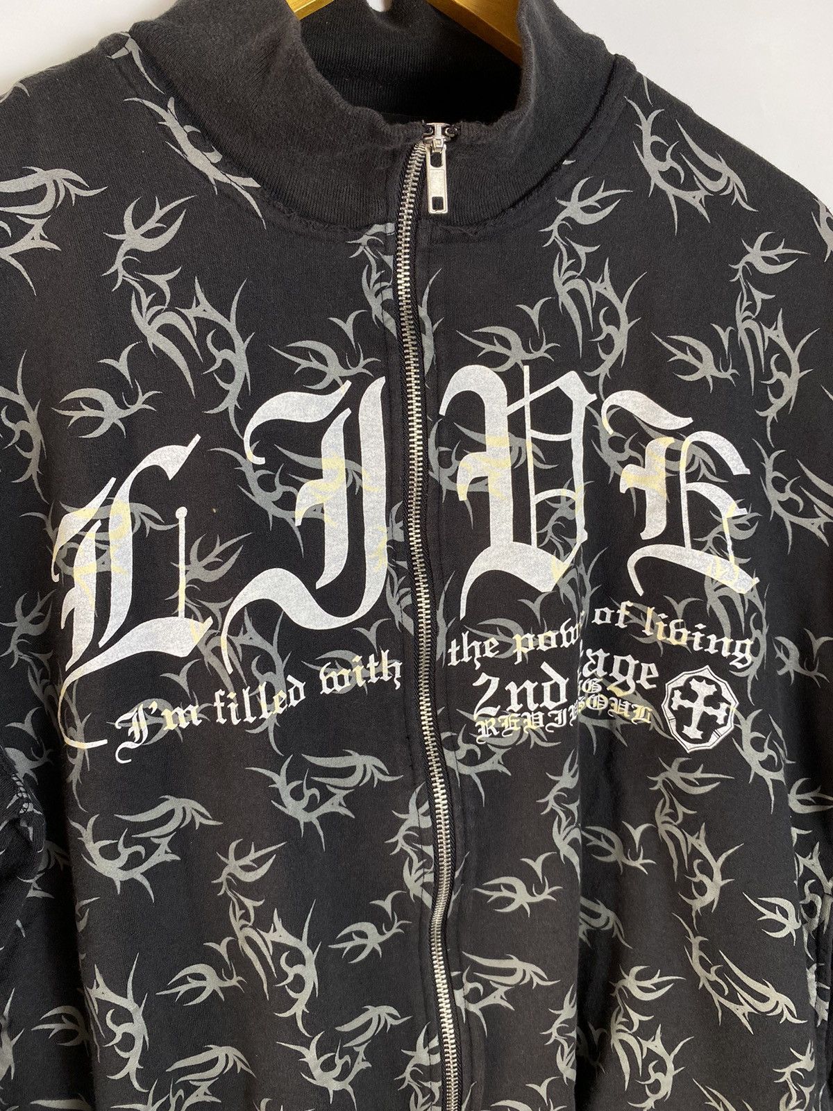 If Six Was Nine × Japanese Brand × KMRii japanese brand Qnatro-Q tribal sweatshirt zip Size US M / EU 48-50 / 2 - 6 Thumbnail