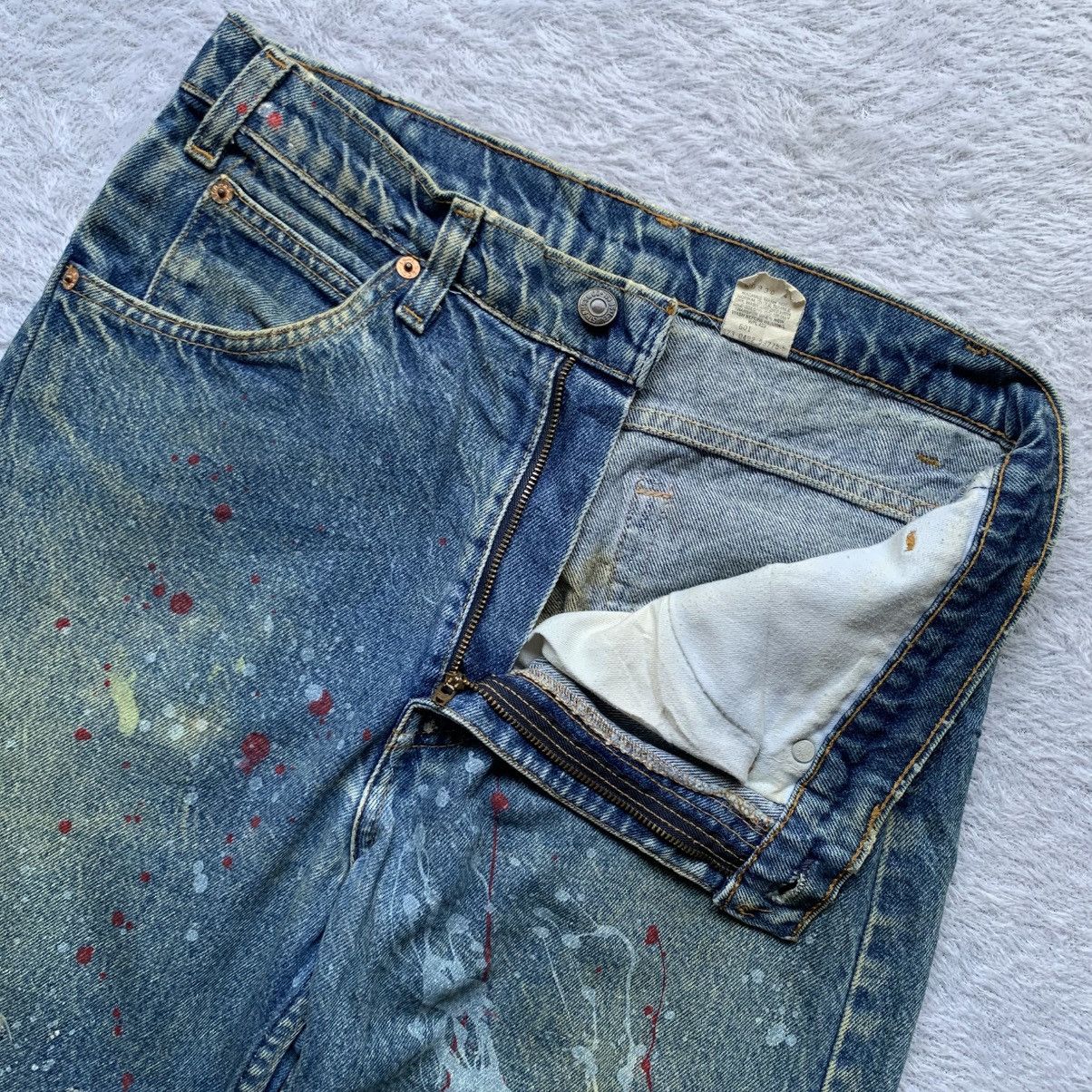 Levi's Vintage Clothing vintage 90’s Levi's 505 skull-patterned paint splatter denim Size US 32 / EU 48 - 4 Thumbnail