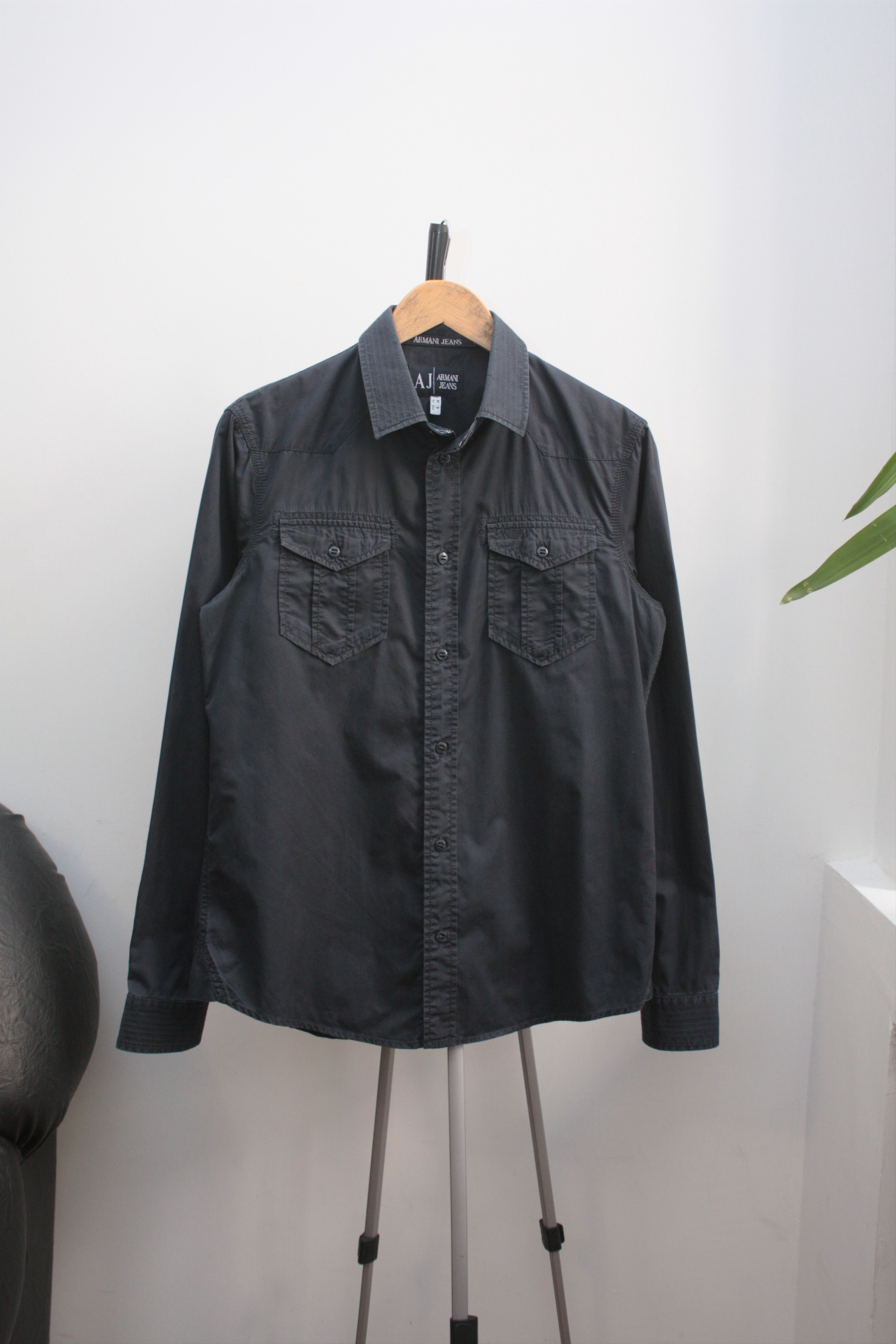 Armani Armani Jeans Dark Navy Shirt Men's Small Size US S / EU 44-46 / 1 - 3 Thumbnail
