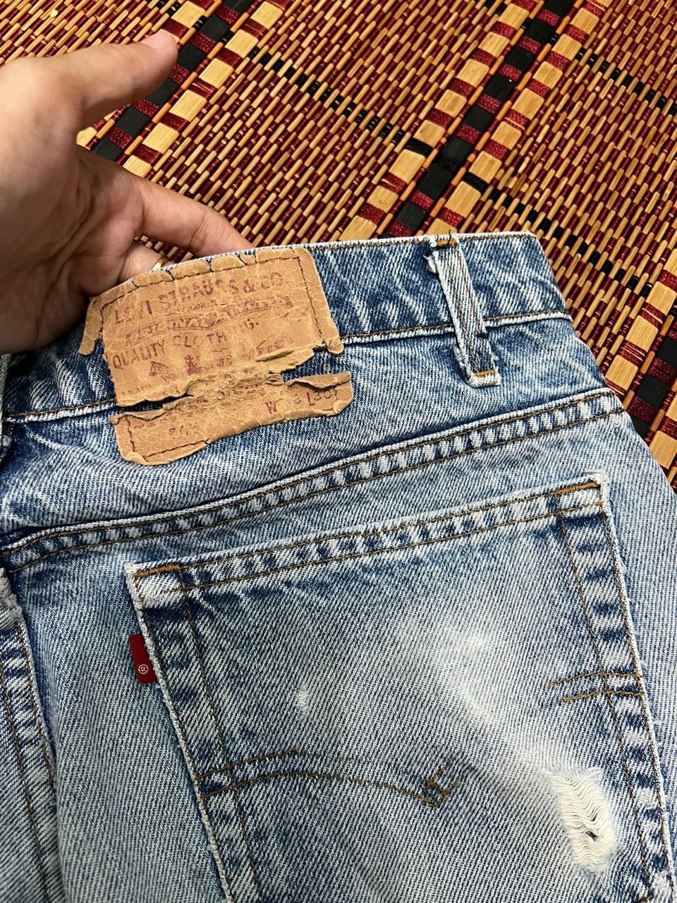 Levi's × Vintage Vintage Levis 505 Acid Wash Distressed Size US 33 - 6 Thumbnail