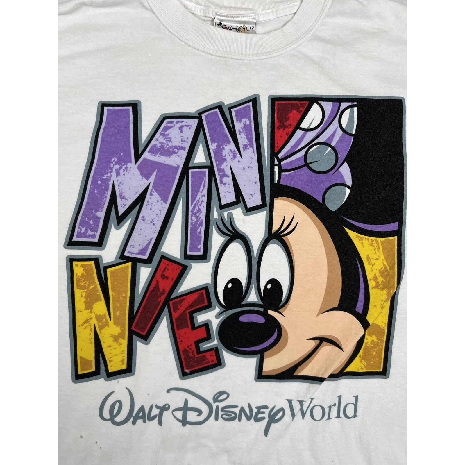Disney Vintage Walt Disney World Minnie Mouse T-Shirt Size Large Wh Size US L / EU 52-54 / 3 - 2 Thumbnail