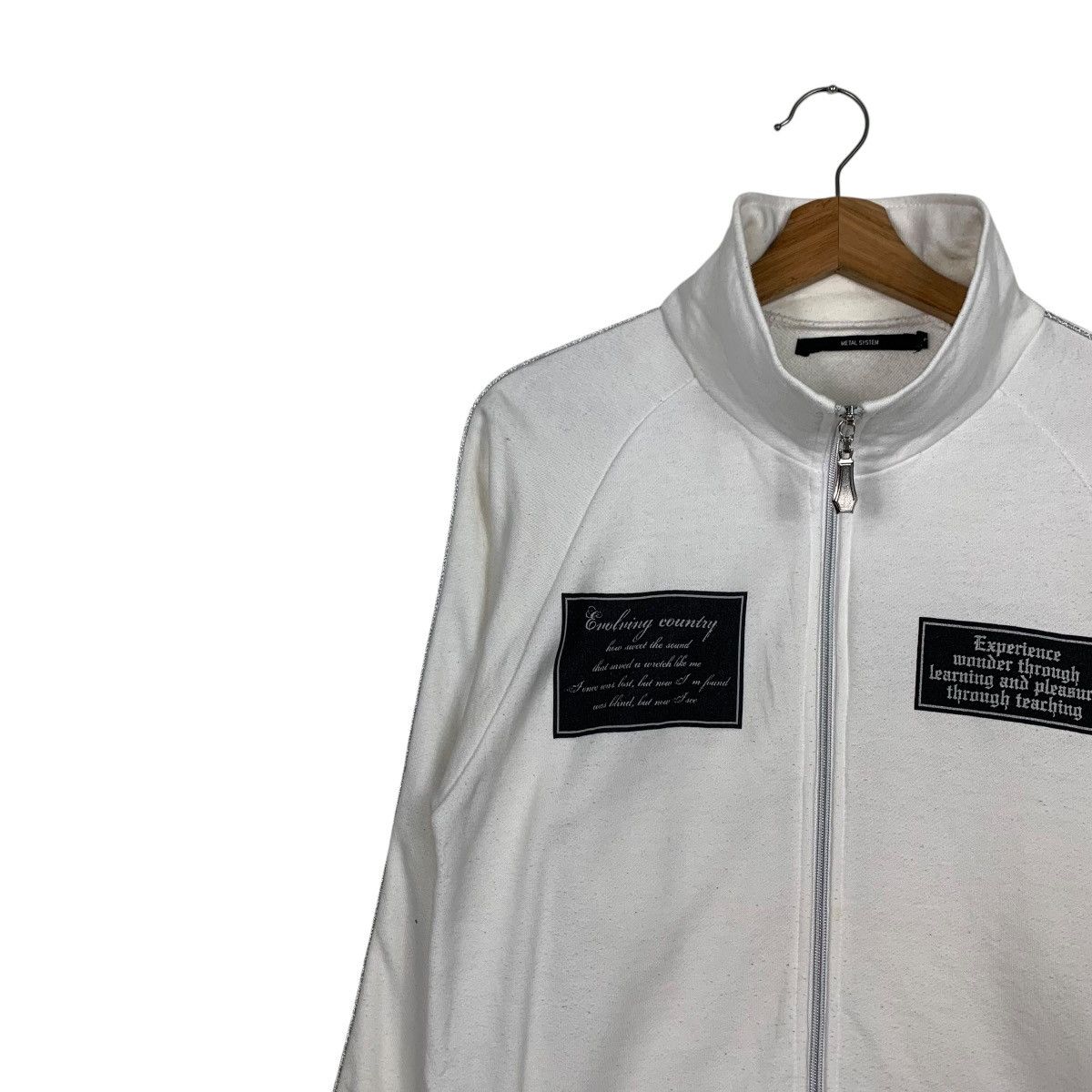 Japanese Brand METAL SYSTEM The Integral Big Logo White Sweater #1599-C71 Size US L / EU 52-54 / 3 - 9 Thumbnail