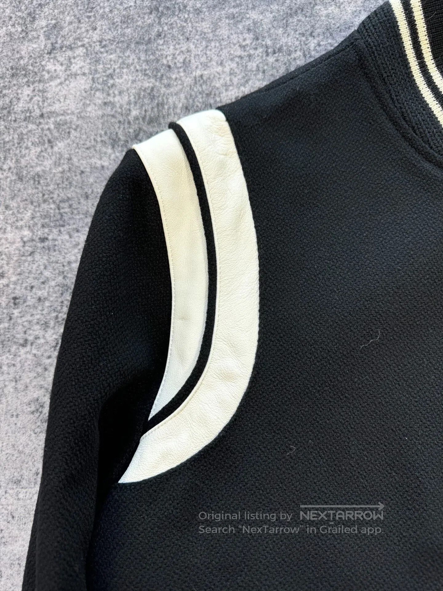 Saint Laurent Paris Saint Laurent Black and White Baseball Jacket. Size US L / EU 52-54 / 3 - 5 Thumbnail