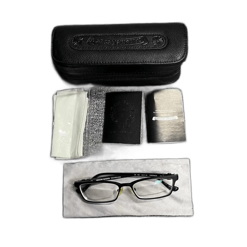 Chrome Hearts Chrome Hearts Black Alloy Cross Glasses Size ONE SIZE - 1 Thumbnail