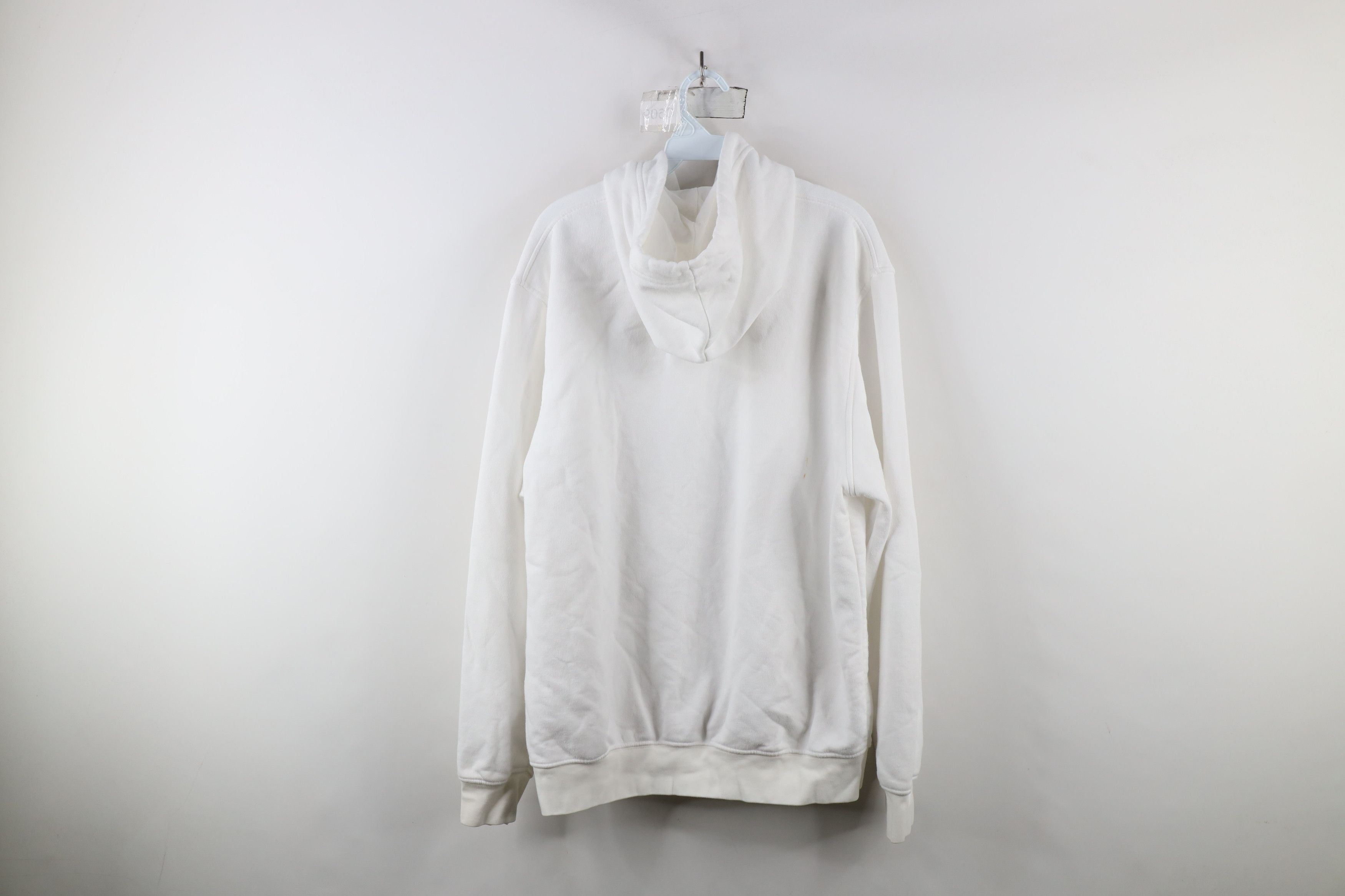 Nike × Vintage Vintage 90s Y2K Nike Mini Swoosh Hoodie Sweatshirt White Size US M / EU 48-50 / 2 - 11 Thumbnail