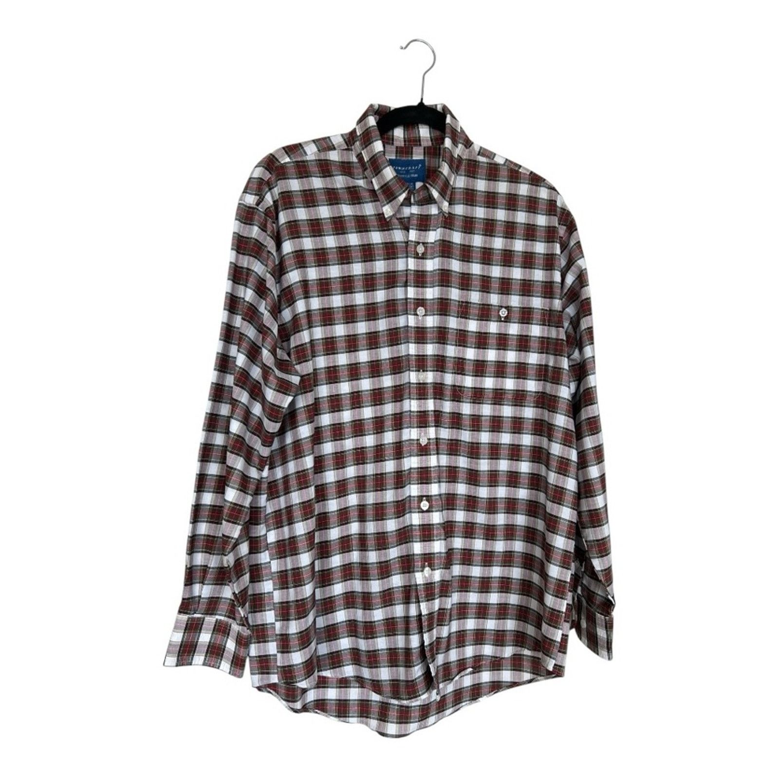 Towncraft Towncraft Brown and White Casual Button Down Shirt Size M Size US M / EU 48-50 / 2 - 5 Thumbnail