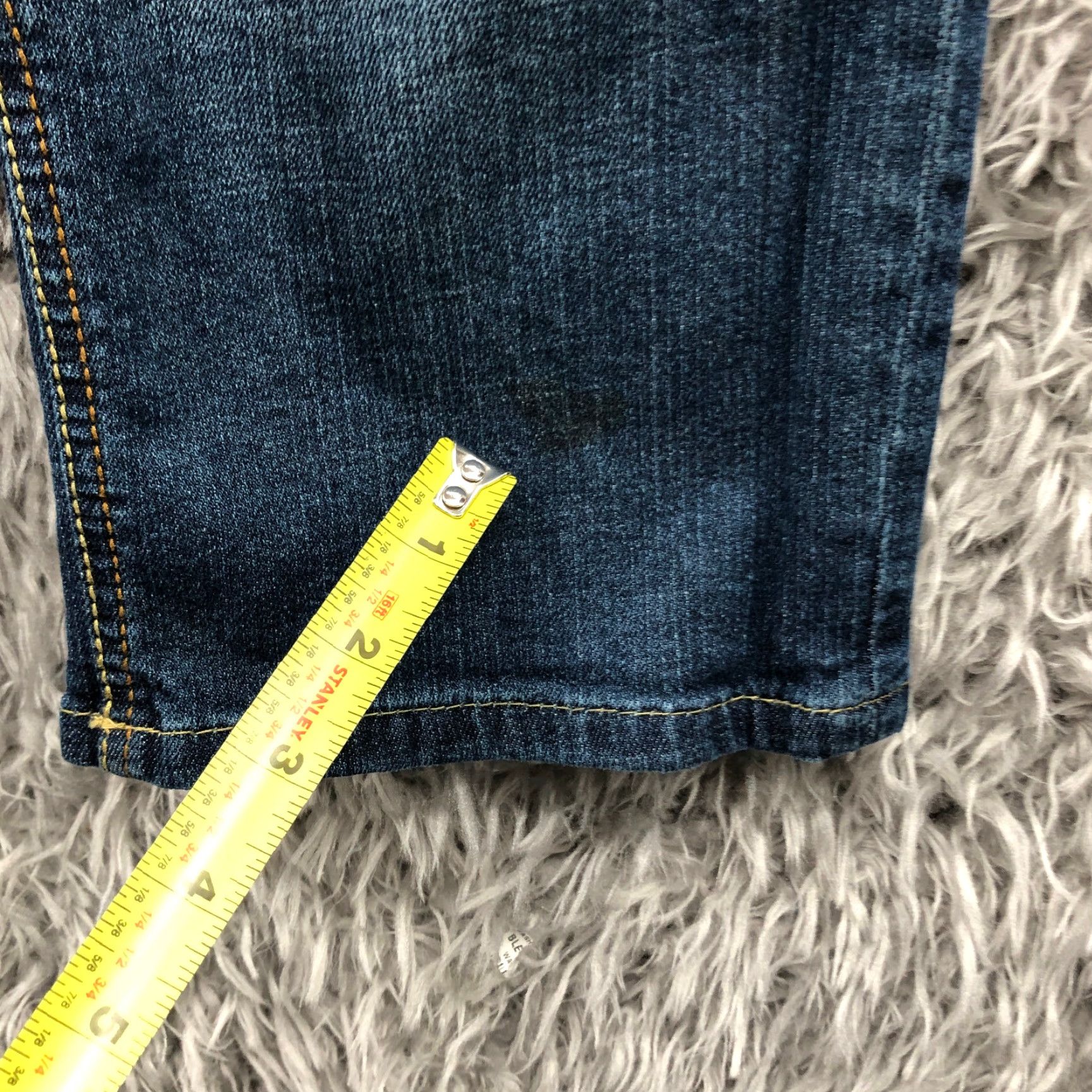 Vintage Justice Simply Low Capri Jeans Size 14 Juniors Dark Wash Blue Denim Womens Regular 5-Pocket Size 36" / US 14 / IT 50 - 5 Thumbnail