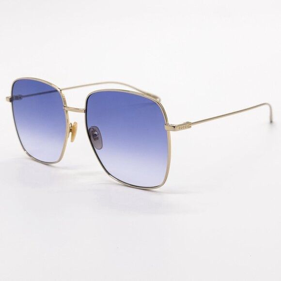 Gucci NEW GUCCI SUNGLASSES GG1031S 004 GOLD/BLUE WOMEN EYEWEAR Size ONE SIZE - 11 Thumbnail