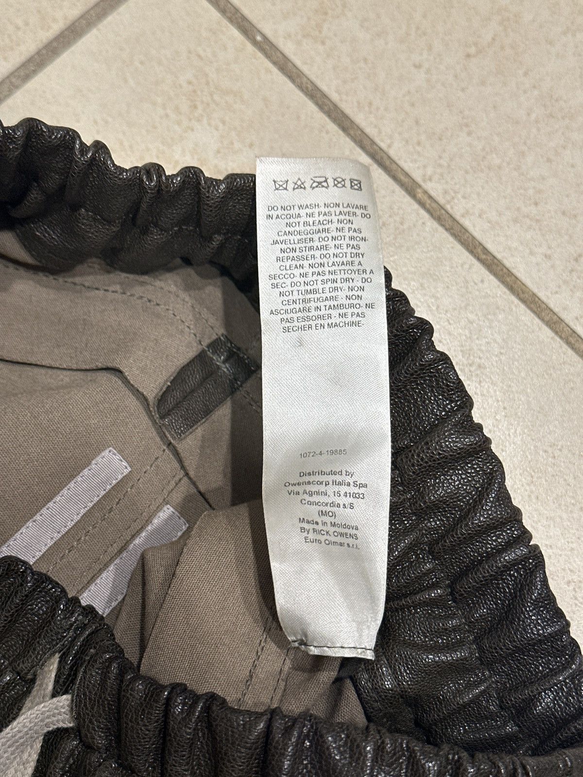 Rick Owens $3,000 RARE goat leather Bela back zip Gary pant Size US 31 - 8 Thumbnail