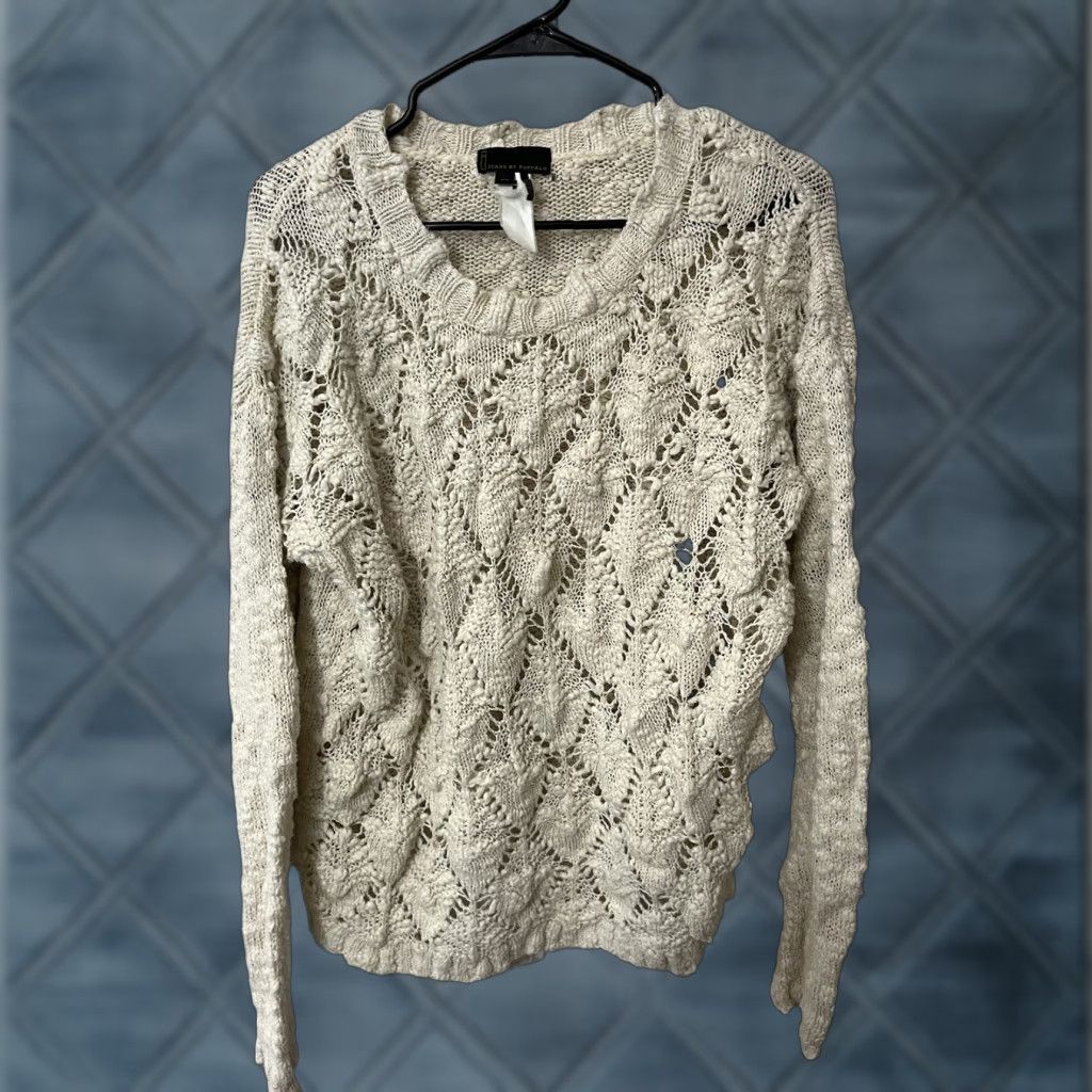 Vintage I Jeans By Buffalo Sweater Womens Medium White Long Sleeve Lightweight Pullover Size M / US 6-8 / IT 42-44 - 1 Thumbnail