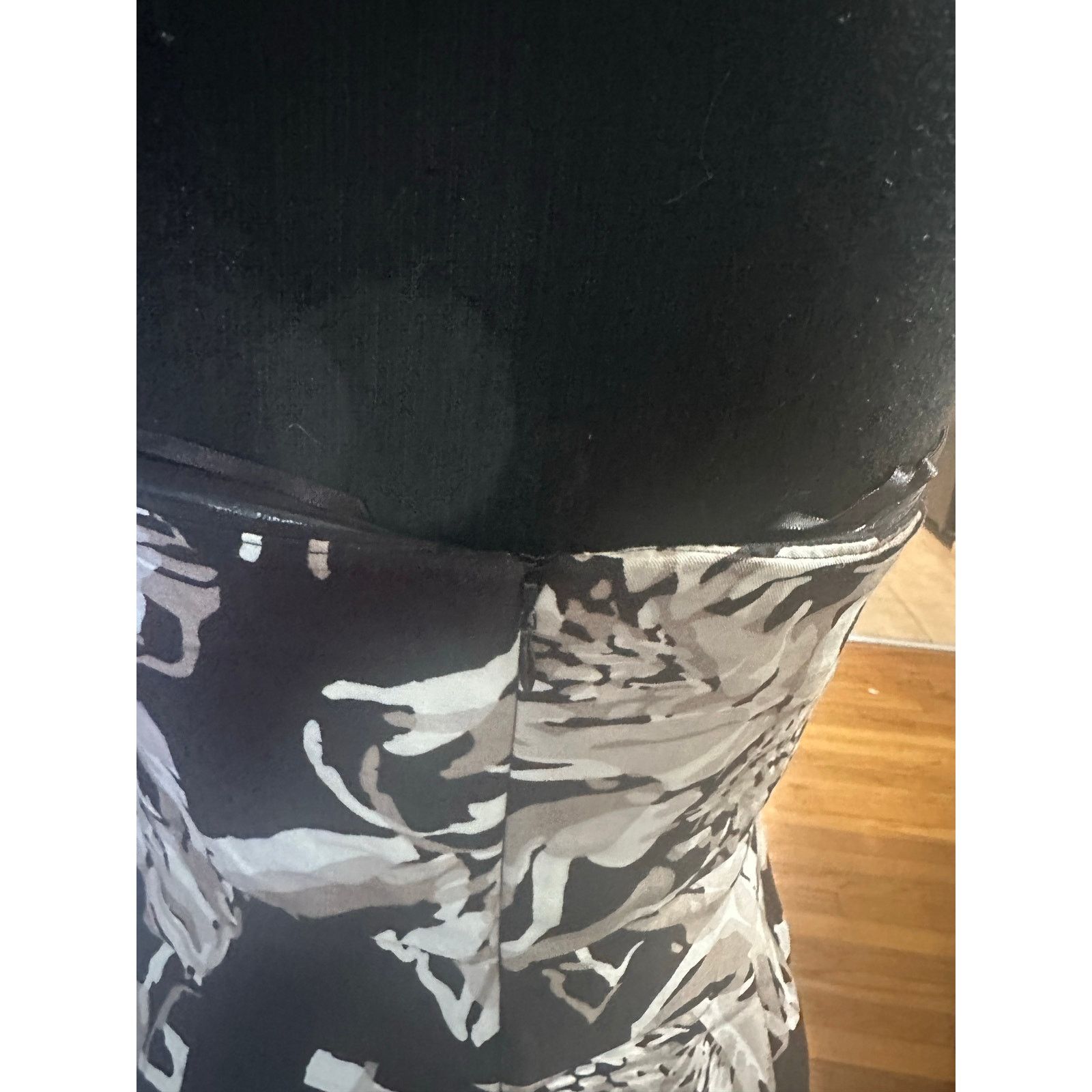 Banana Republic Banana Republic Black Floral Strapless Dress – Elegant Size M / US 6-8 / IT 42-44 - 5 Thumbnail