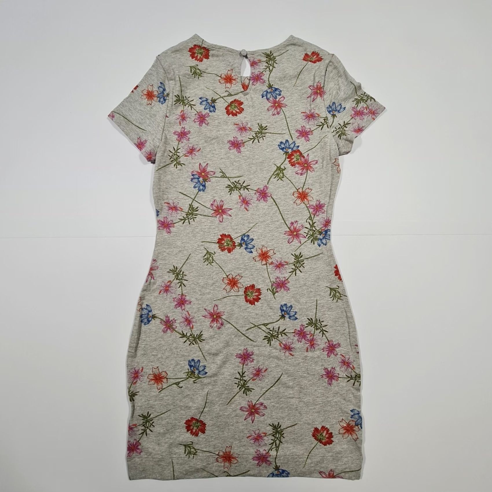 French Connection French Connection Womens Dress Grey 8 UK Floral Short Sleeves Jersey Bodycon Dress Size M / US 6-8 / IT 42-44 - 6 Thumbnail
