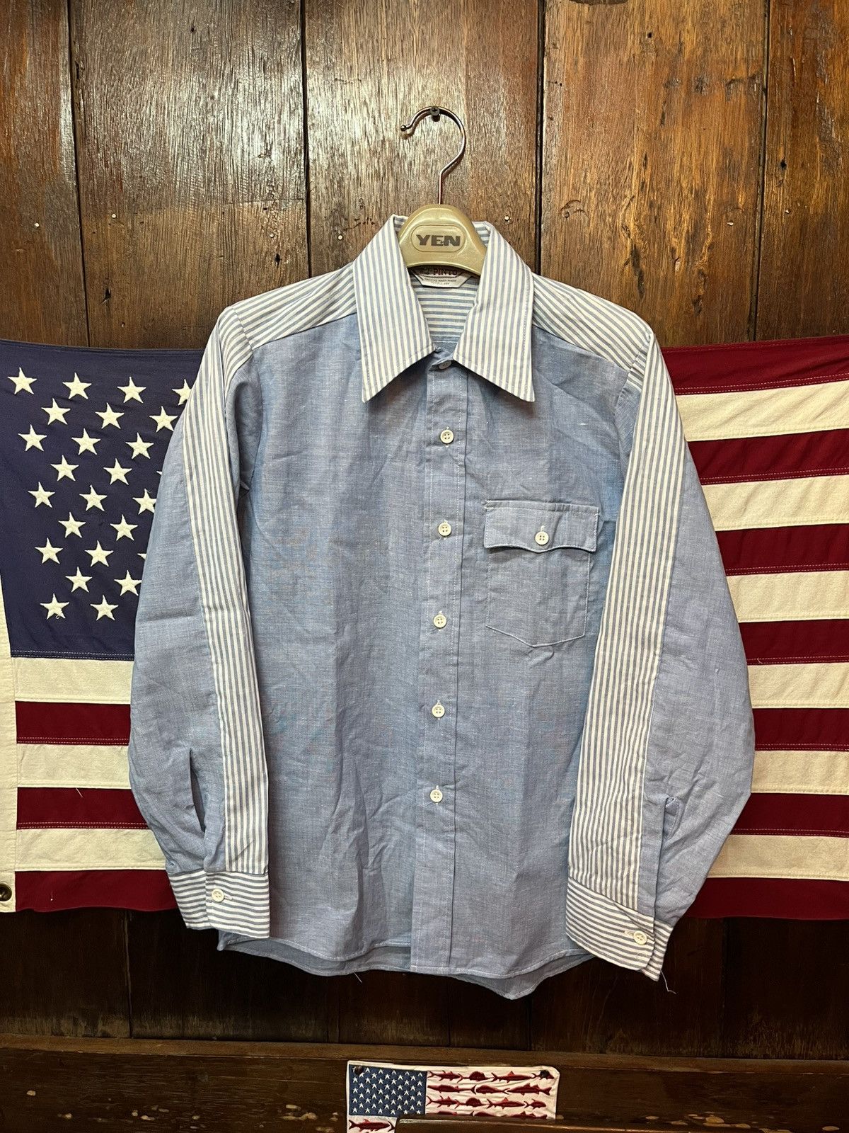Other Vintage 1970s Pinto Western Chambray Shirt Size US S / EU 44-46 / 1 - 1 Thumbnail