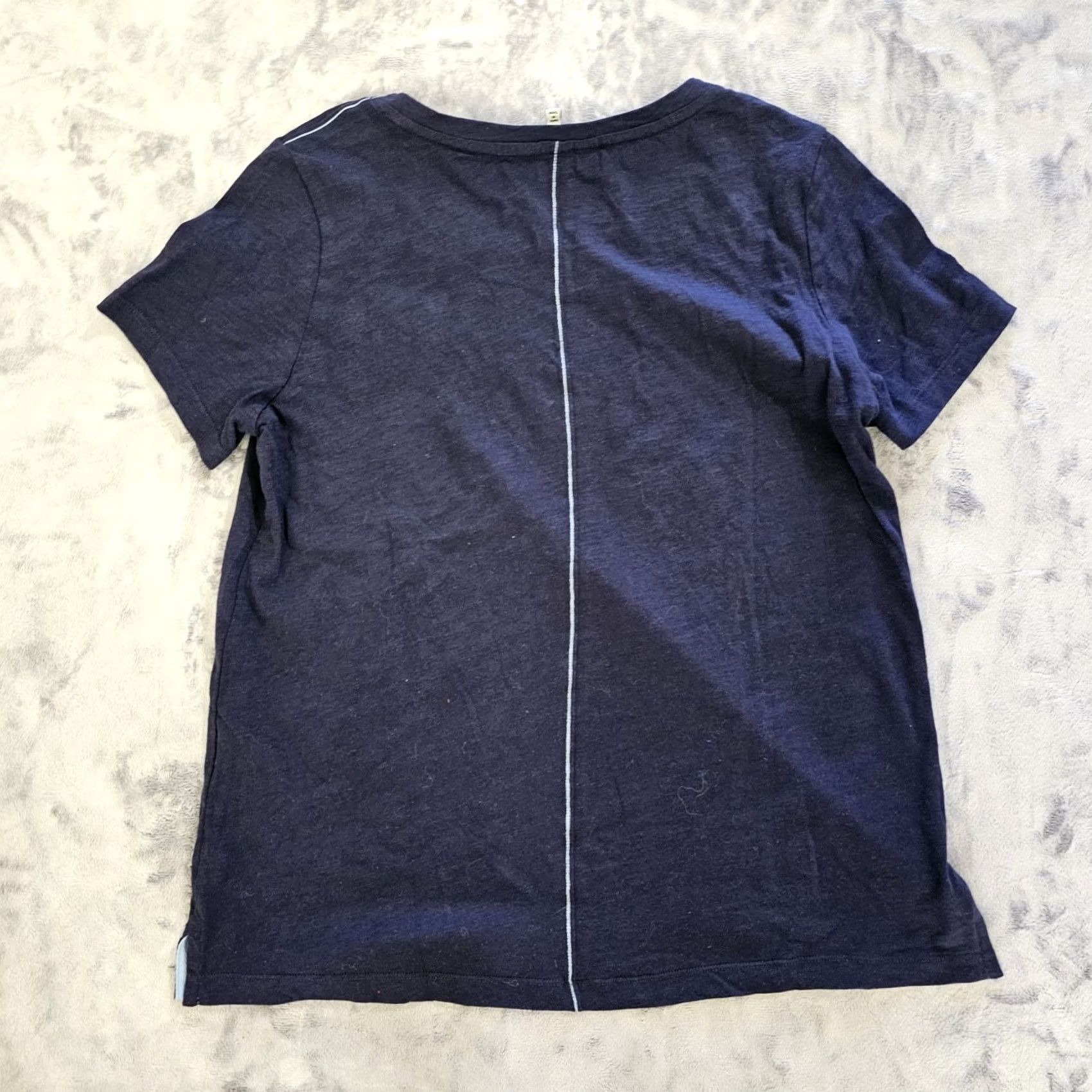 Vintage Joules Shirt Womens 10 Top Navy Round Neck Short Sleeves Neutral Everyday Size L / US 10 / IT 46 - 4 Thumbnail