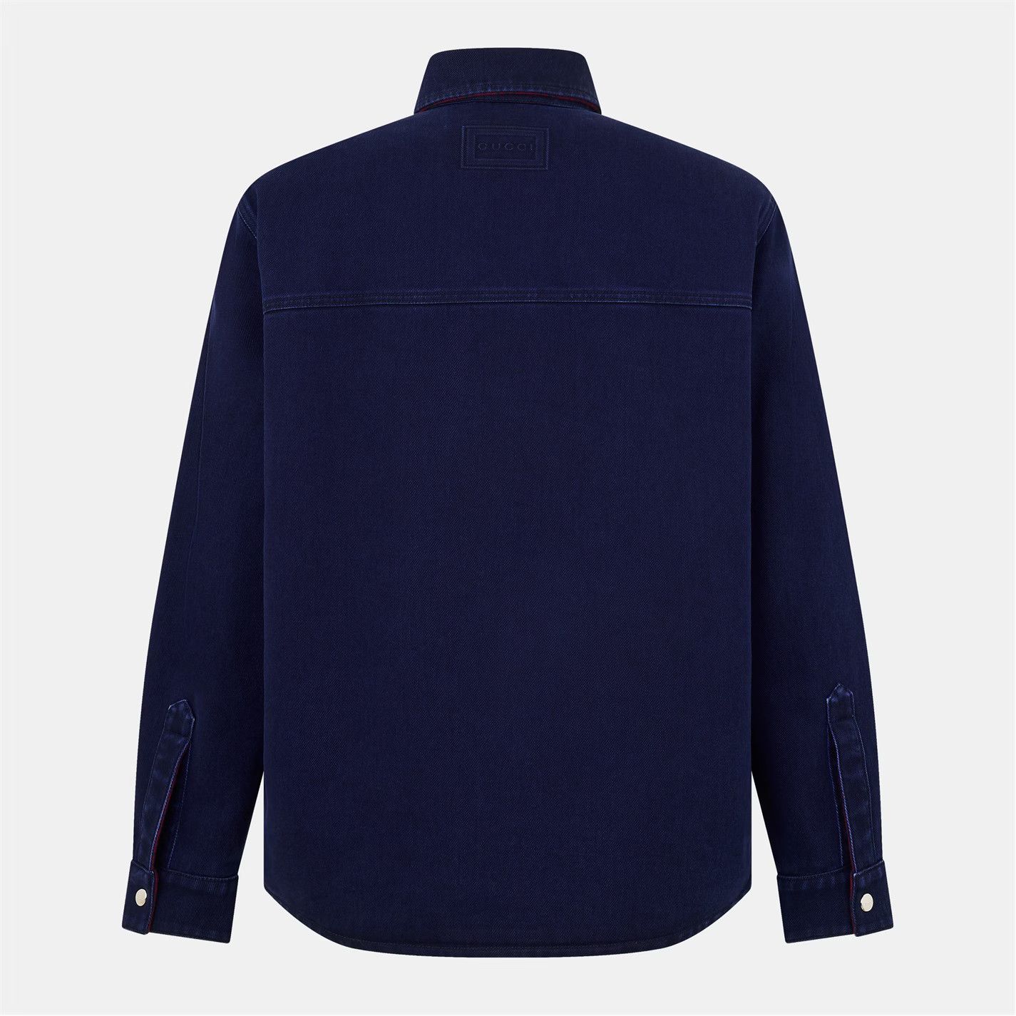 Gucci o1g2r1mq0426 Long Sleeve Denim Shirt in Blue Size US M / EU 48-50 / 2 - 2 Thumbnail