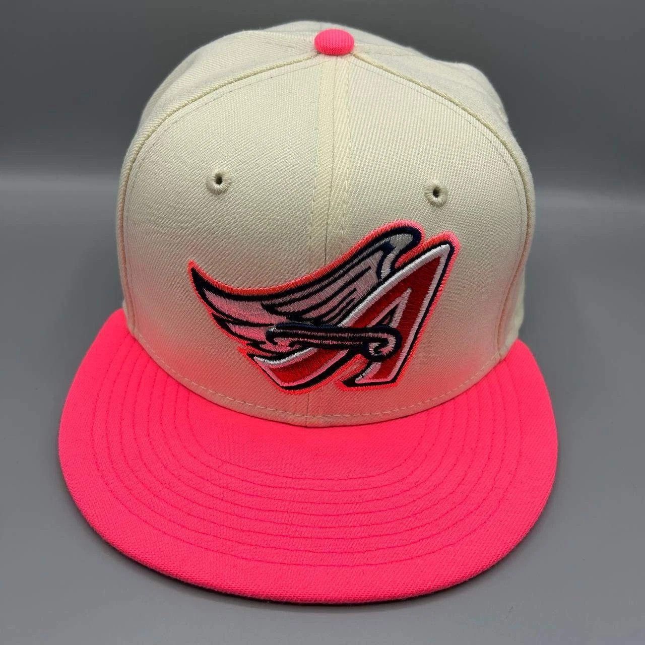 New Era Los Angeles LA Angels Hat Men 7 1/2 Embroidered Fitted Cap Size ONE SIZE - 1 Thumbnail