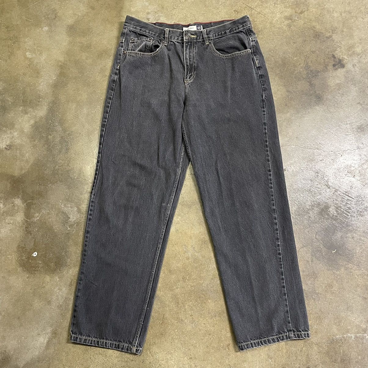 Vintage Y2K Anchor Blue Baggy Black Denim Jeans Tripp JNCO
