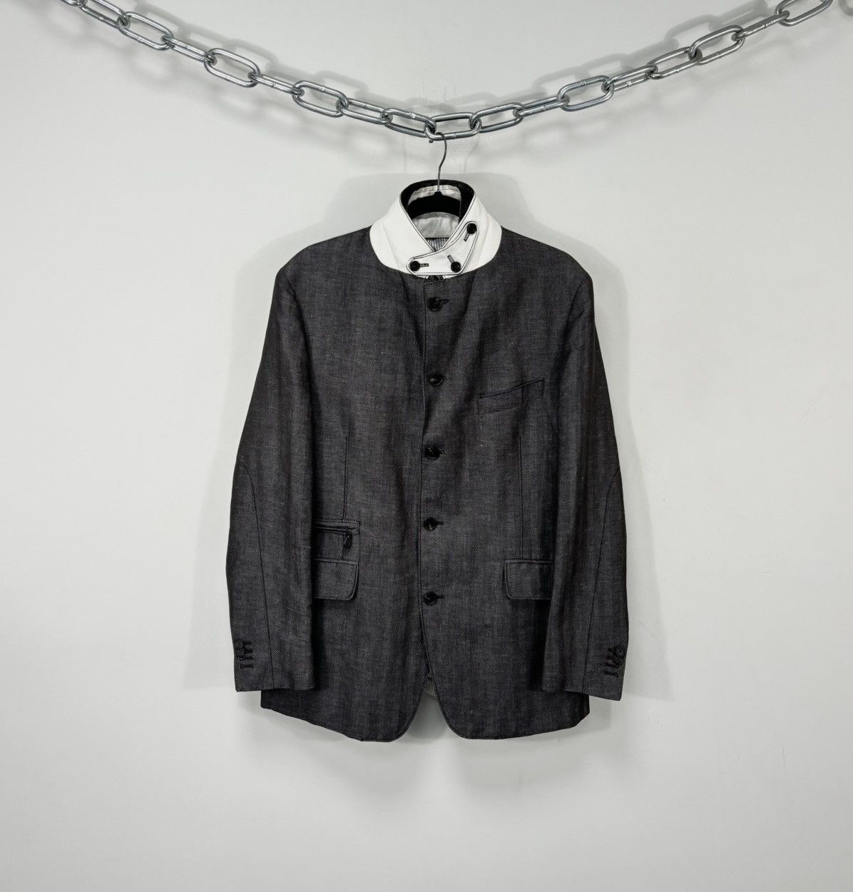 Corneliani Corneliani ID Men’s Double Cotton Linen Blazer Sport Jacket Size US M / EU 48-50 / 2 - 2 Thumbnail