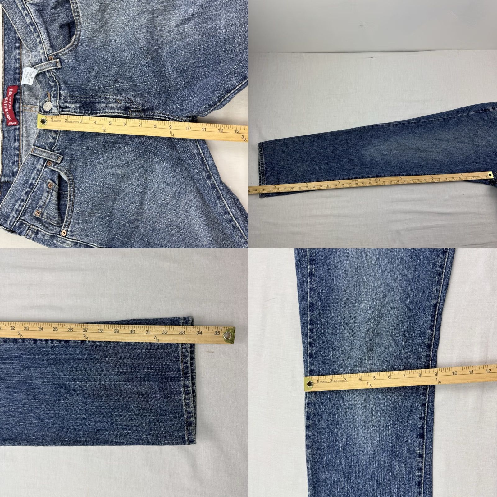 Levi's VINTAGE Levi's 505 Nouveau Straight Jeans Womens 12L 100% Cotton Hipster Y2K Blue Jeans 33.5in Womens Size 34" / US 12 / IT 48 - 9 Thumbnail