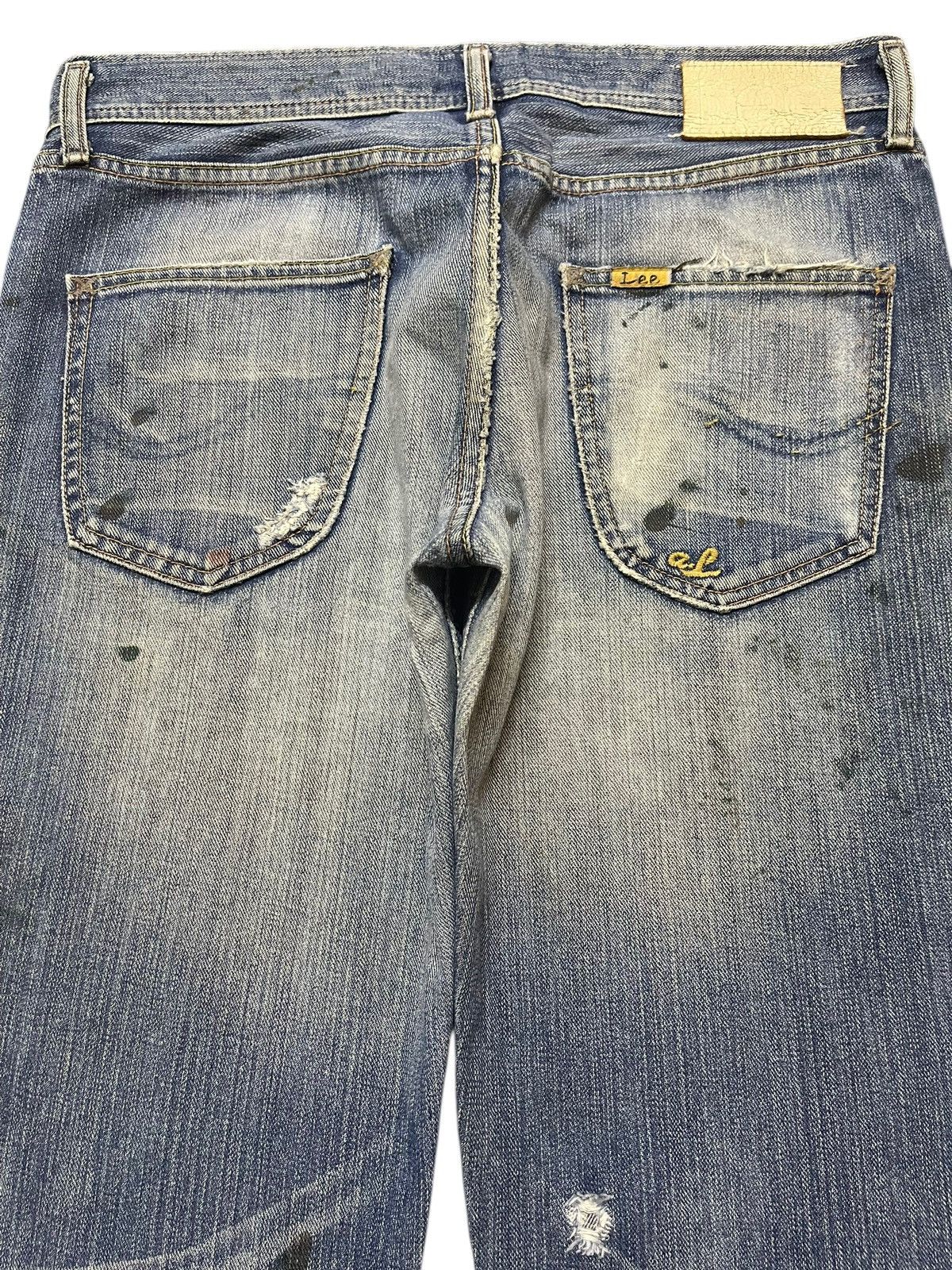Lee Vintage 90s Lee Mud Faded Wash Paint Splatter Wide Leg Jeans Size US 32 / EU 48 - 5 Thumbnail