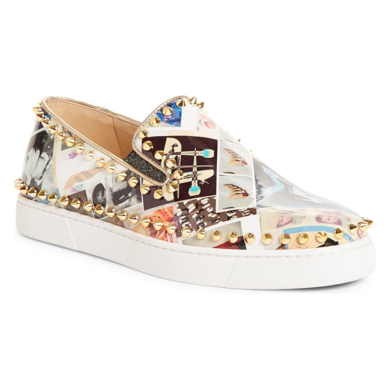 Christian Louboutin Christian Louboutin Pik Boat Black Gold Spike Sneakers 41 Size US 11 / IT 41 - 1 Thumbnail