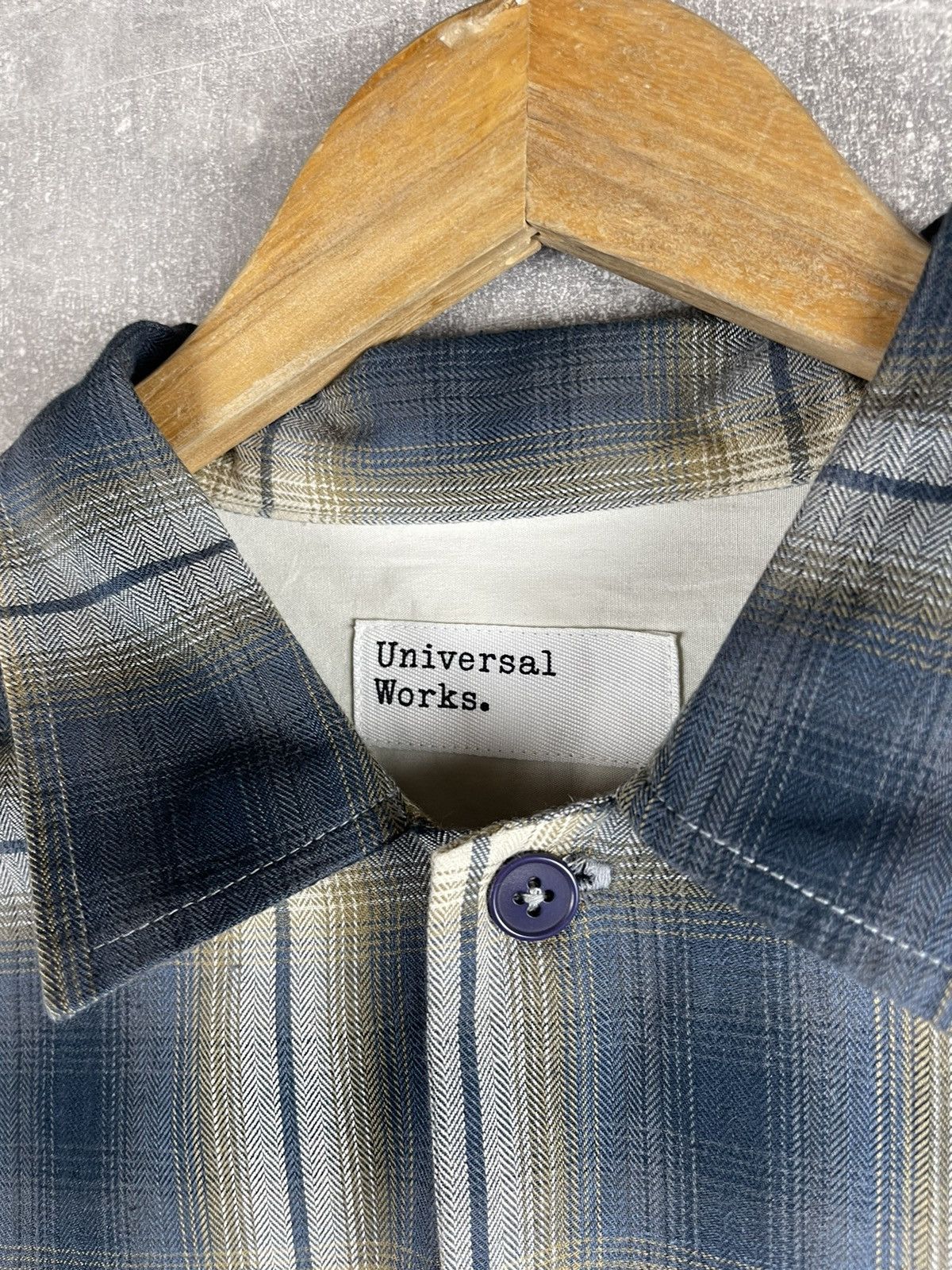 Universal Works Universal Works L.S Utility Shirt Navy E5 Shadow Check Size US M / EU 48-50 / 2 - 8 Thumbnail