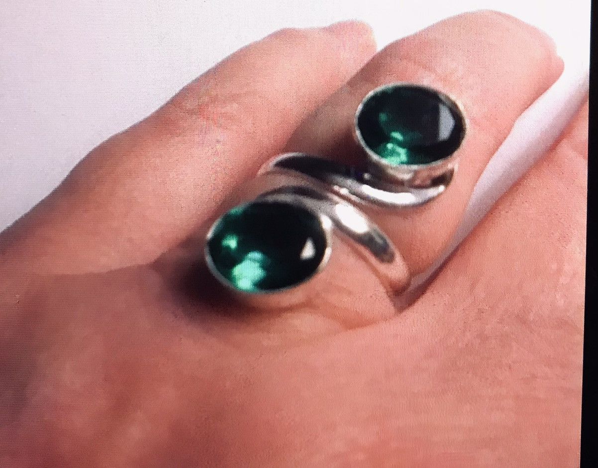 image of Stampd Aqua Apatite 925 Sterling Silver Ring in Green, Women's