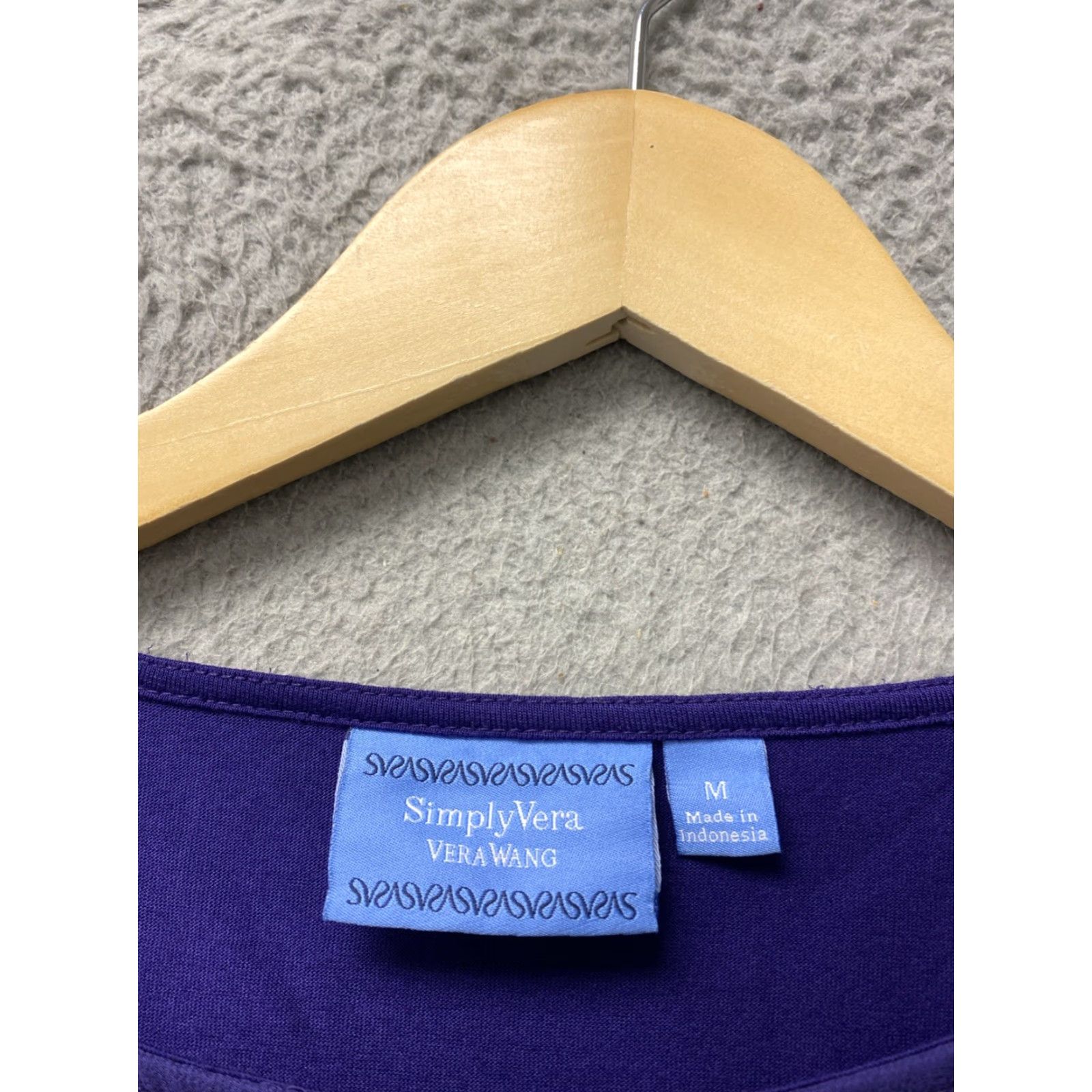Vintage Simply Vera Vera Wang NWT Polyester Blouse Top Sleeveless Purple Holiday Party M 151-1 Size M / US 6-8 / IT 42-44 - 2 Thumbnail