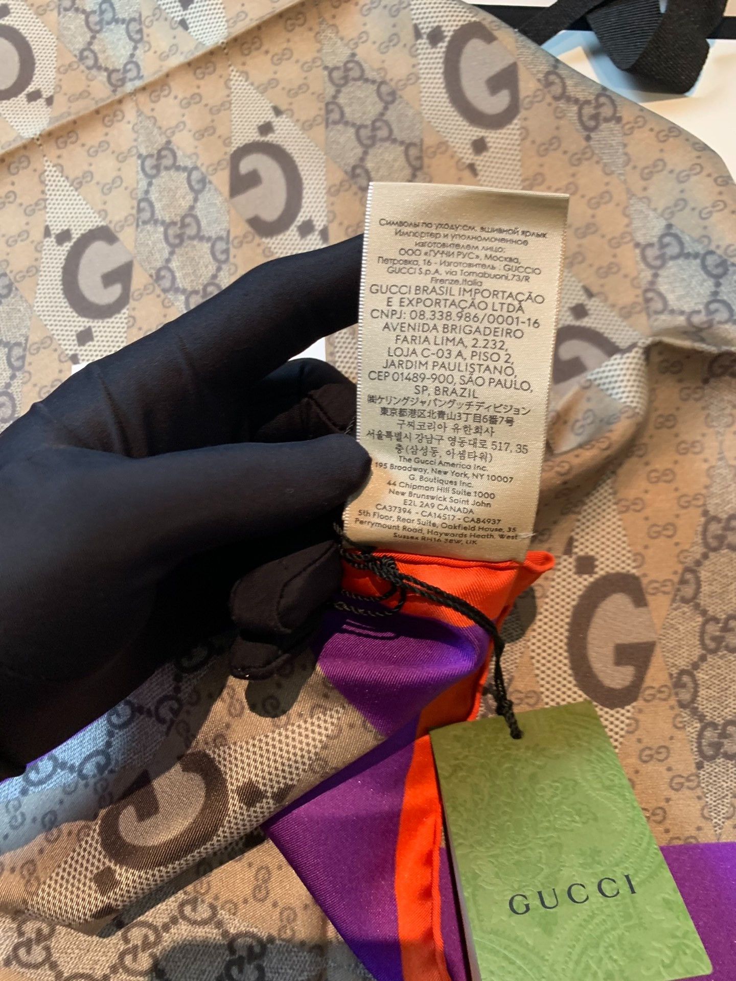 Gucci Gucci Brand-new full-print mulberry silk scarf 2501-Nextarr Size ONE SIZE - 8 Thumbnail
