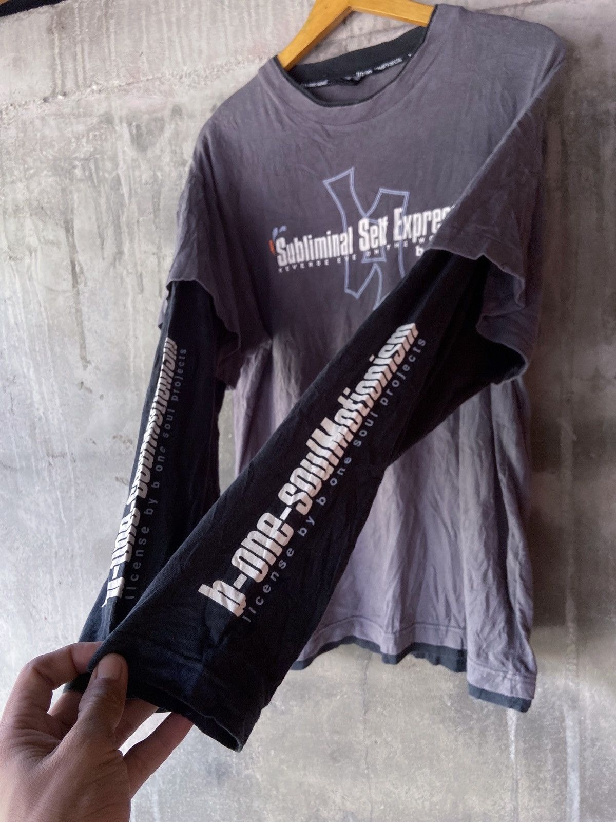 Japanese Brand DOUBLE LAYER SUBLIMINAL SELF EXPRESSION LONG SLEEVE Size US L / EU 52-54 / 3 - 11 Thumbnail