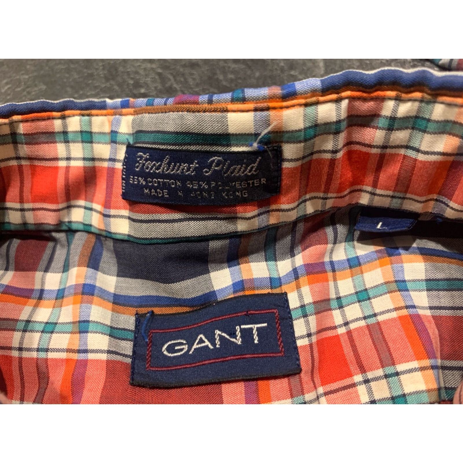Gant GANT Men's Long Sleeve Plaid Button-Down Shirt, Casual Business Wedding Workwear, Blue, Large Size US L / EU 52-54 / 3 - 7 Thumbnail