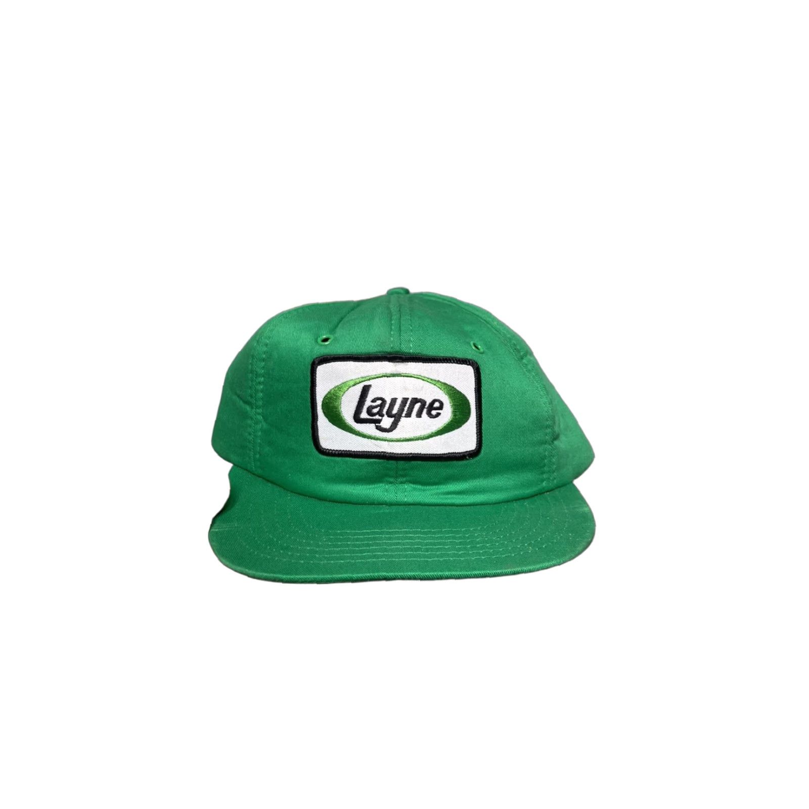 Vintage VINTAGE SnapBack hat cap Layne patch granite construction green adjustable Men Adjustable Green Snapback Hats Size ONE SIZE - 1 Thumbnail