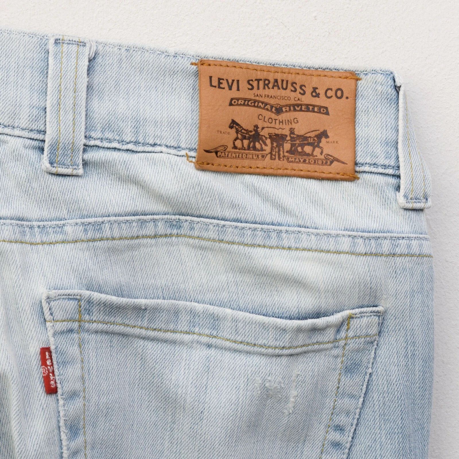 Levi's STRAUSS Straight W29 L32 Fit Denim Jeans Trousers Ripped Low Size 29" - 2 Thumbnail