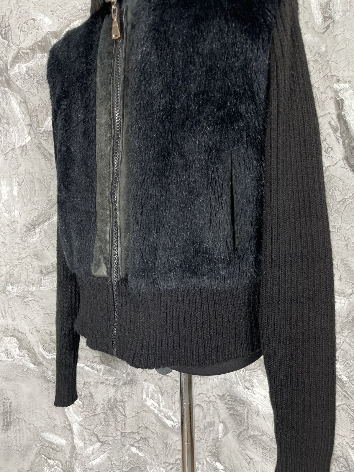 Hysteric Glamour × If Six Was Nine × Japanese Brand 2000s Y2K Fur Knit Zip Jacket Hysteric LGB Japanese Style Size US S / EU 44-46 / 1 - 7 Thumbnail