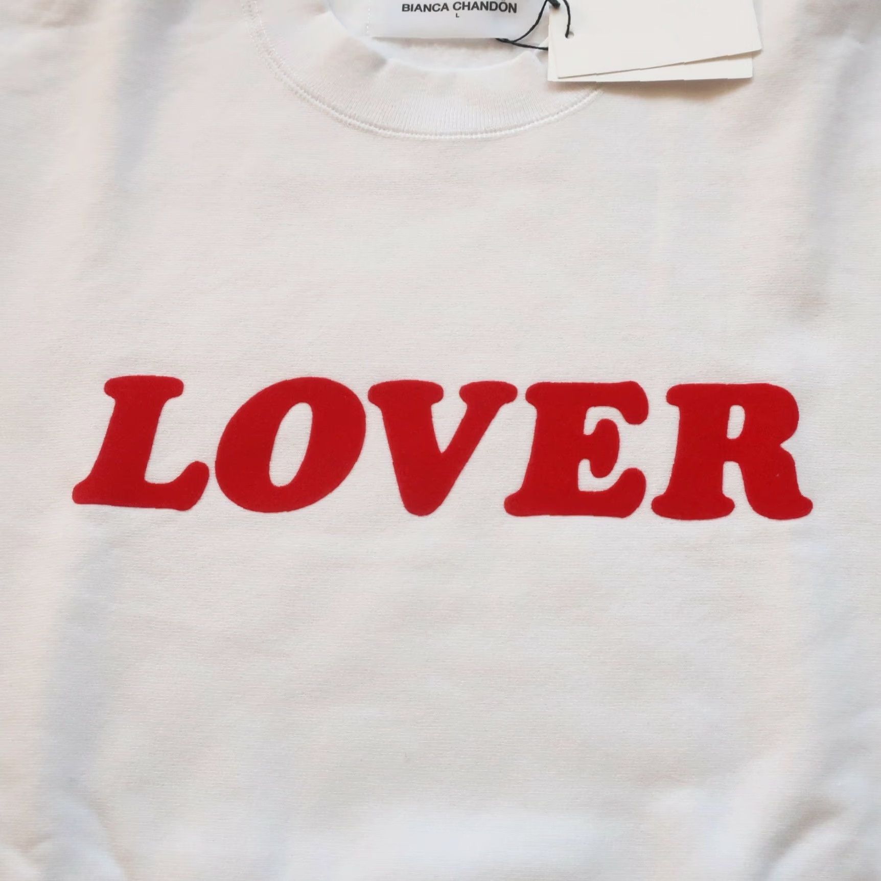 BIANCA CHANDON Bianca Chandon Lover Crew Sweatshirt Mens Large White Red 2015 Crewneck Sweatshirt White Red Men Large Size US L / EU 52-54 / 3 - 5 Thumbnail