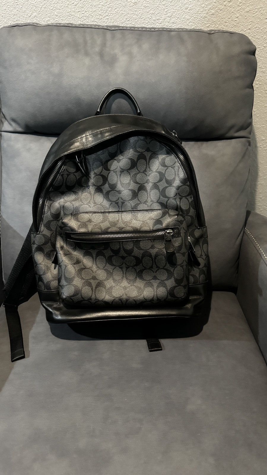 Coach Coach Black Monogram Backpack Grailed