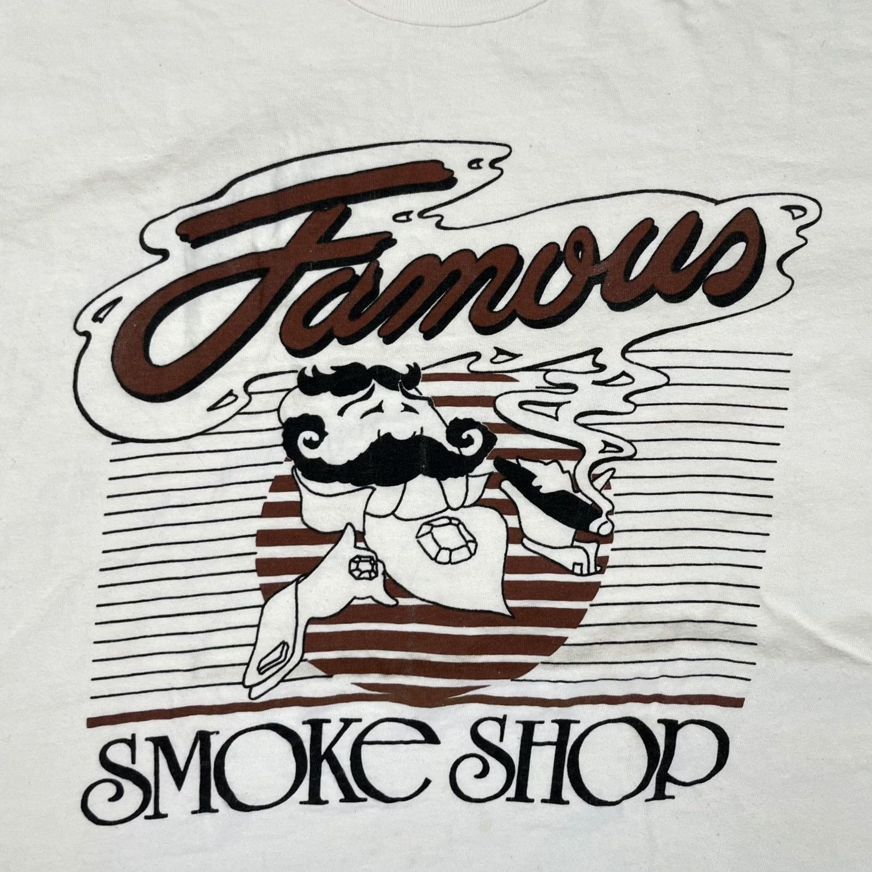 Hanes VINTAGE Hanes Beefy-T Shirt Mens XL White Graphic Famous Smoke Shop 90s Cigars & Tobacco Crew Neck Short Sleeve Jersey Cotton Preshrunk Made USA Size US XL / EU 56 / 4 - 2 Thumbnail