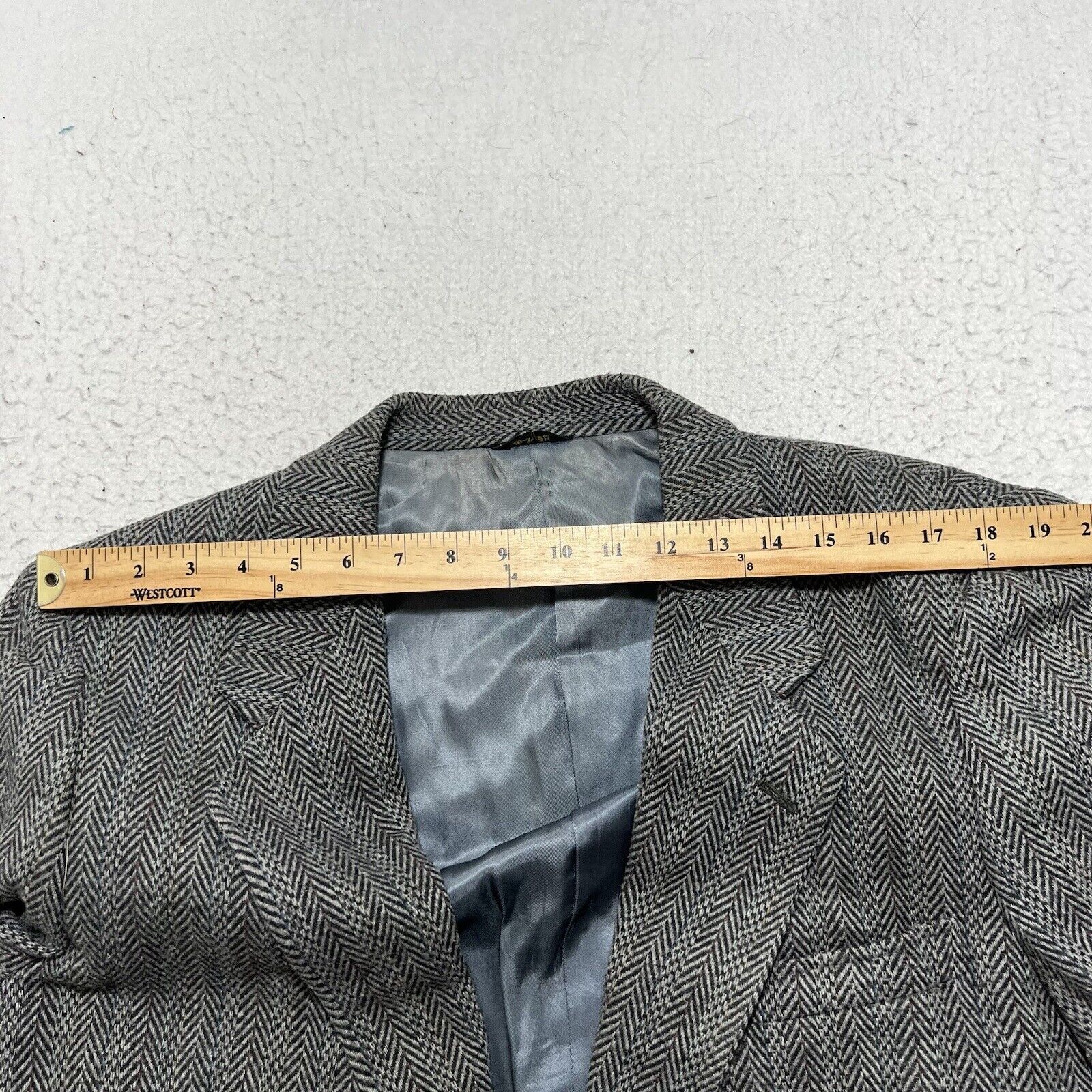 Sears Sears 44L Tweed Polyester/Wool Herringbone Sport Coat Size 44L - 13 Thumbnail