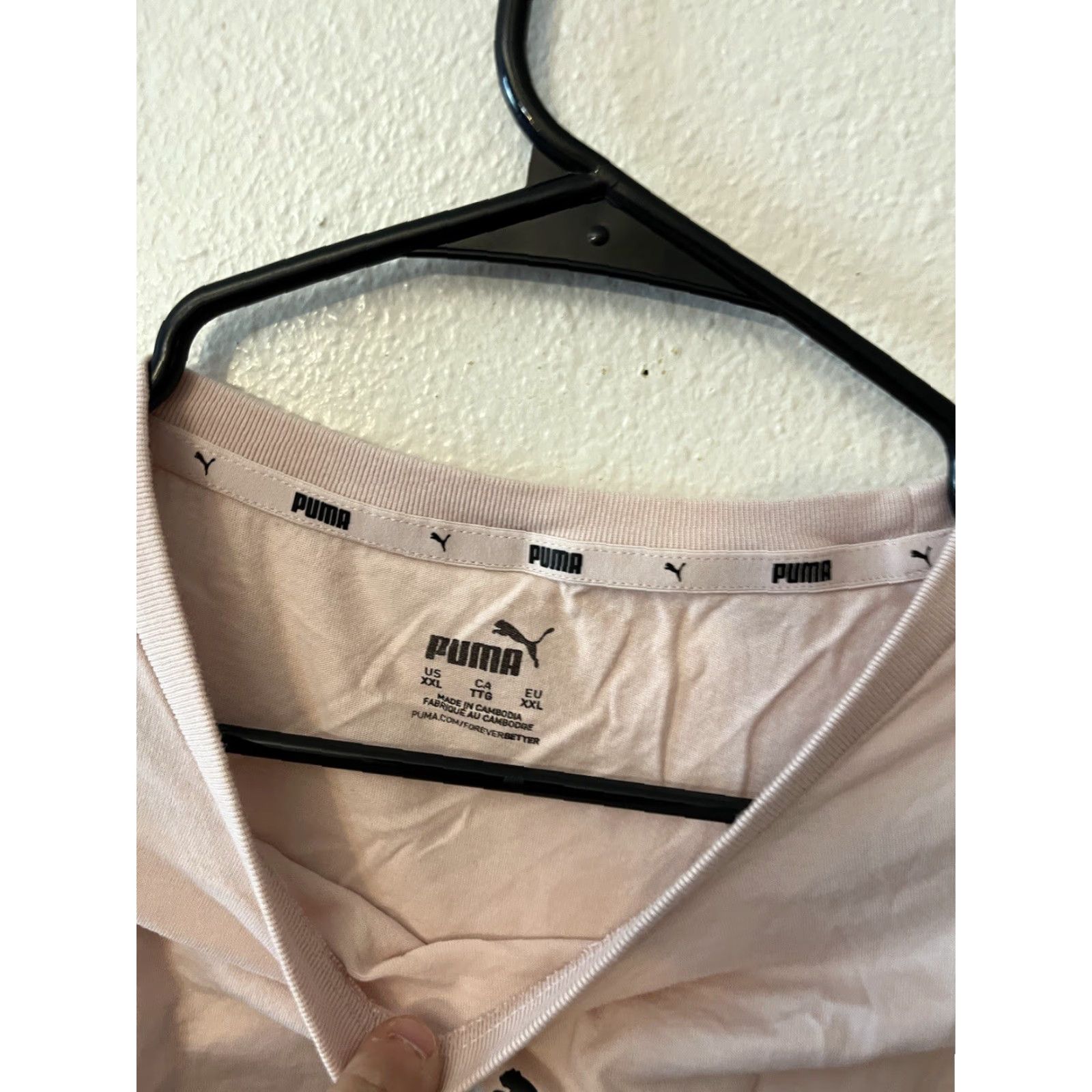 Puma Puma Women's Short Sleeve T-Shirt Pink Logo XXL Logo - T-Shirt, Pink, 2XL, Regular, Cotton, Short Sleeve, Round Neck, Women's, Basic Style Size XXL / US 16-18 / IT 52-54 - 3 Thumbnail