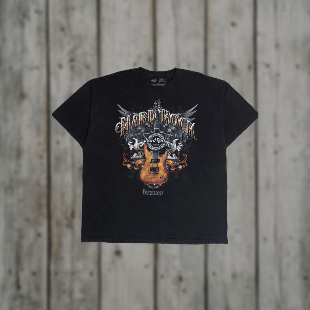 Hard Rock Cafe Hard Rock Cafe Denver Guitar T-Shirt XX-Large Black Unisex Adults Short Sleeve Vintage 2010s Mens Womens Boys Girls Size US XXL / EU 58 / 5 - 1 Thumbnail