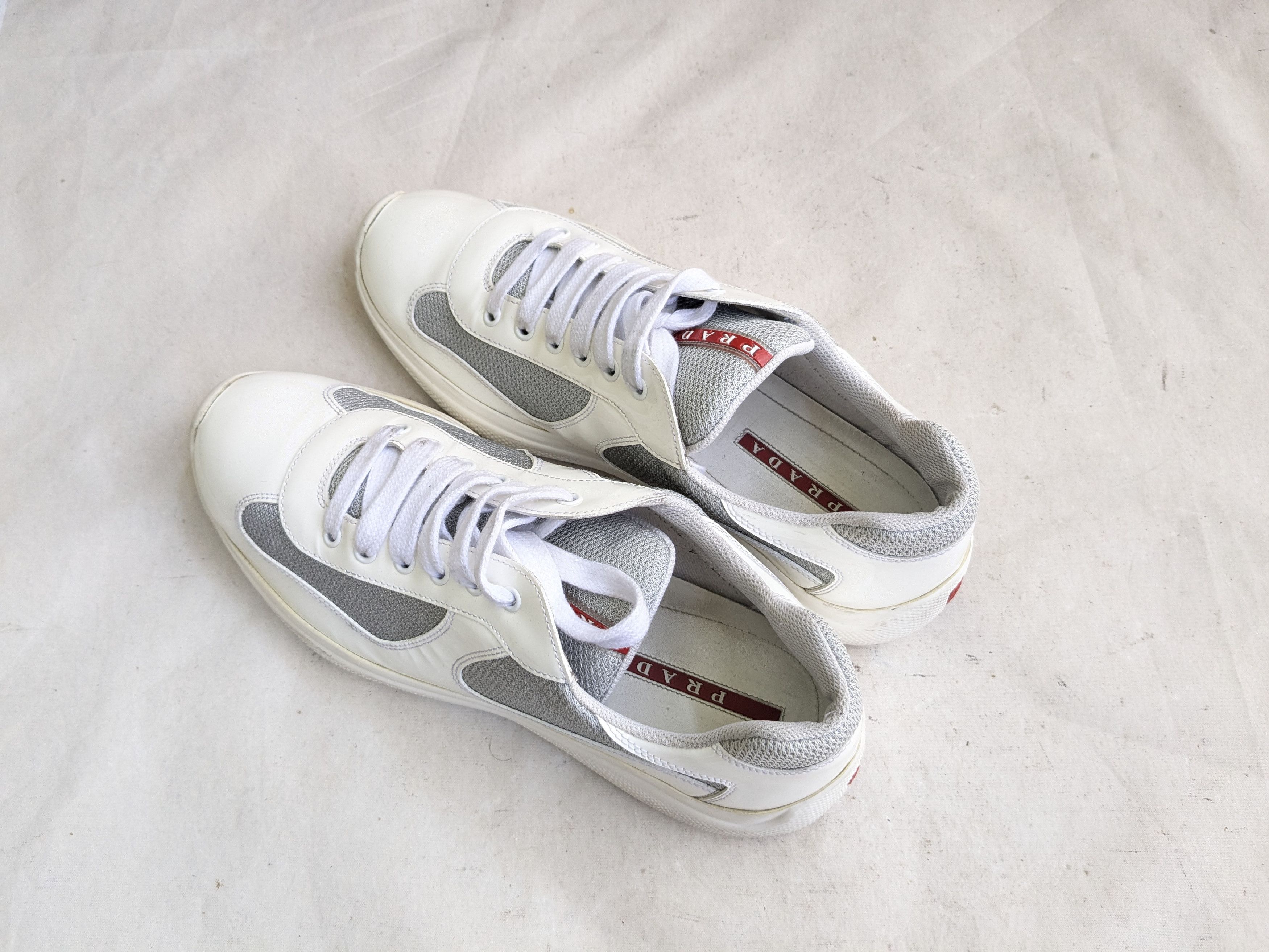 Prada Prada America's Cup White Patent Leather 11 Low Top Size US 11 / EU 44 - 11 Thumbnail