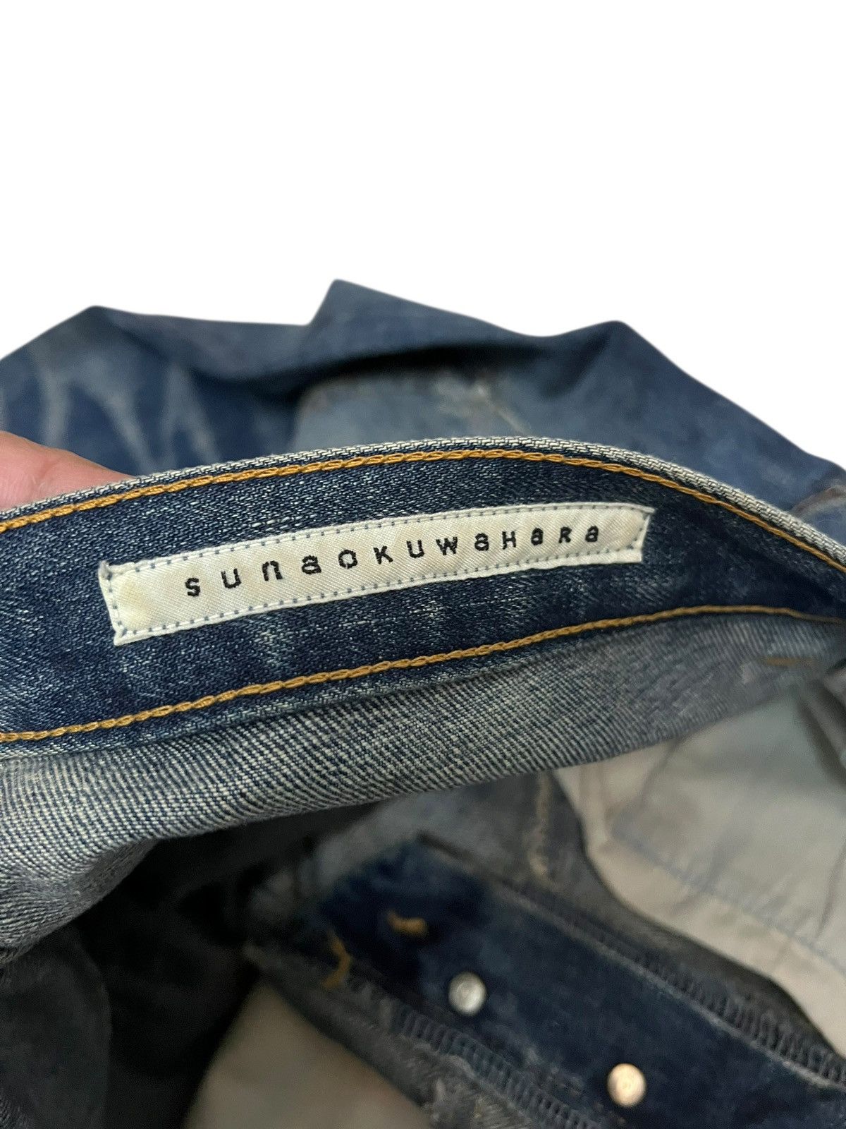 Issey Miyake VINTAGE SUNAOKUWAHARA SELVEDGE DISTRESSED ISSEY MIYAKE JEAN Size US 31 - 13 Thumbnail