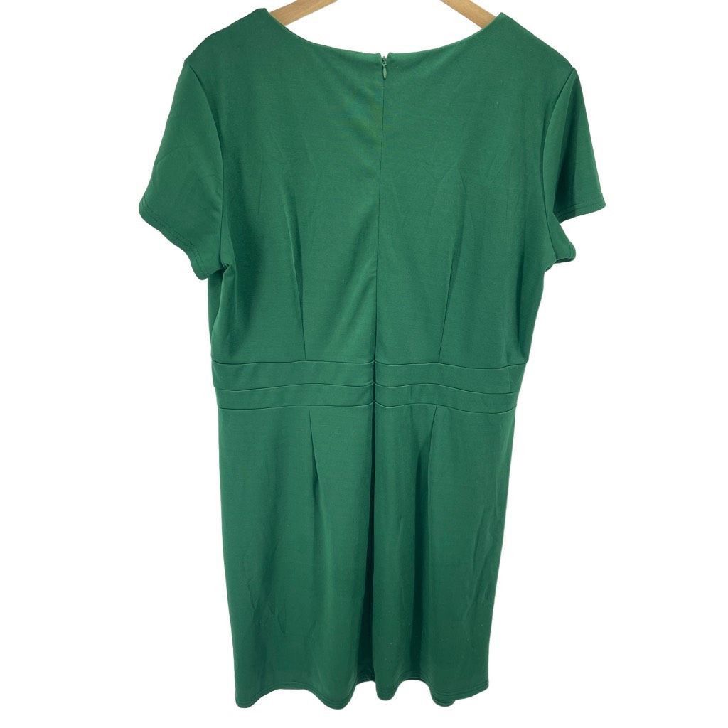 Other Acevog Womens Shift Dress Knee Length Pleated Cotton Stretch Size XXL / US 16-18 / IT 52-54 - 9 Thumbnail