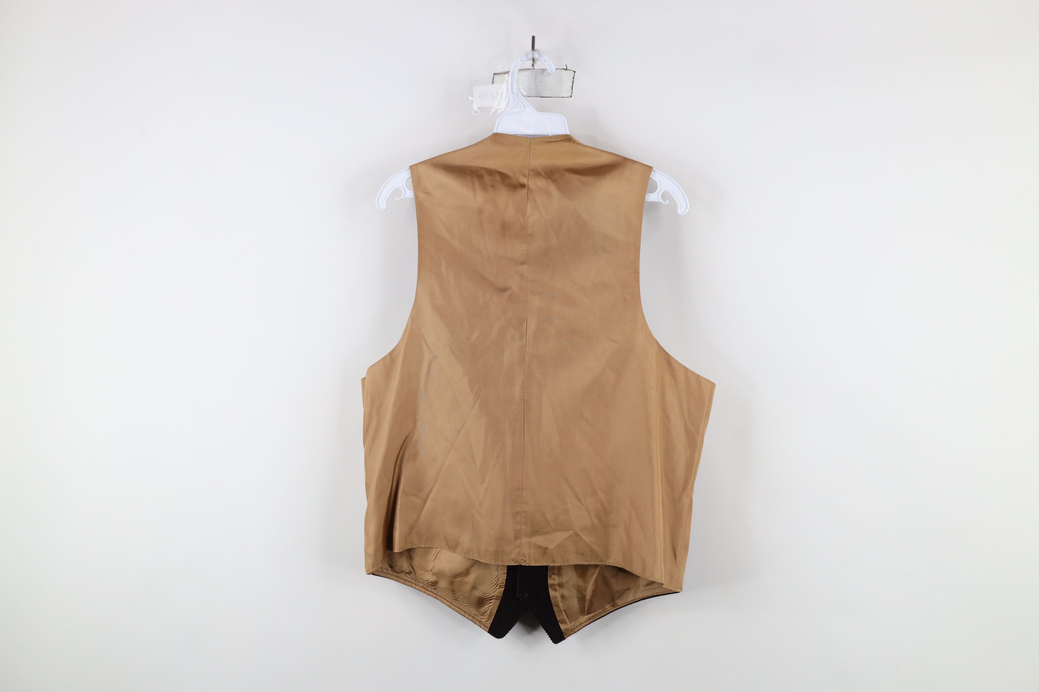 Vintage Vintage 70s Streetwear Button Suit Vest Jacket Brown Size US XXL / EU 58 / 5 - 8 Thumbnail