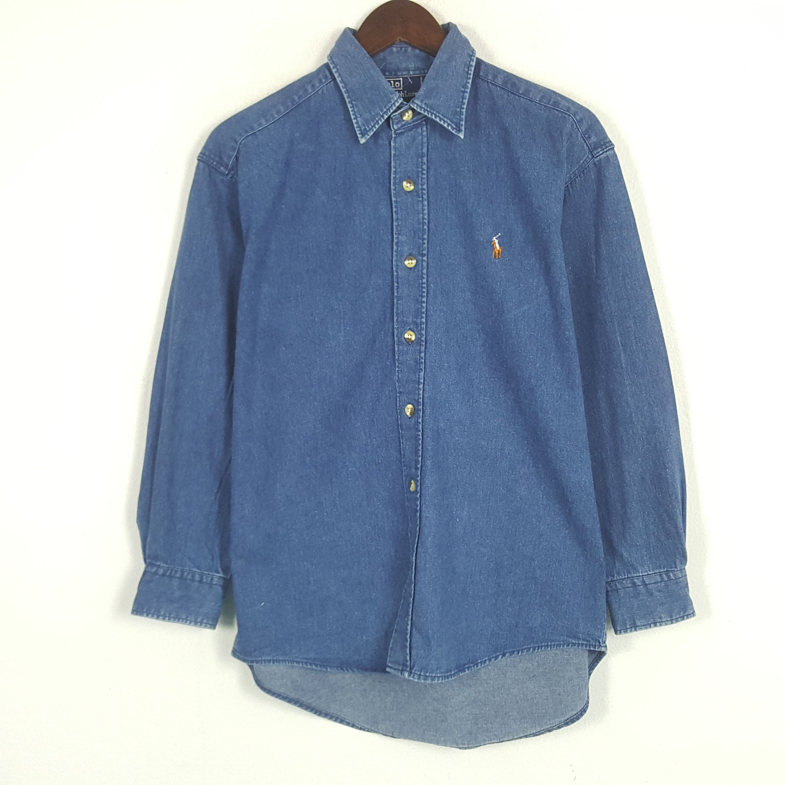 Polo Ralph Lauren × Vintage Vintage Polo Ralph Lauren Denim Button Up Shirt Size US M / EU 48-50 / 2 - 1 Thumbnail