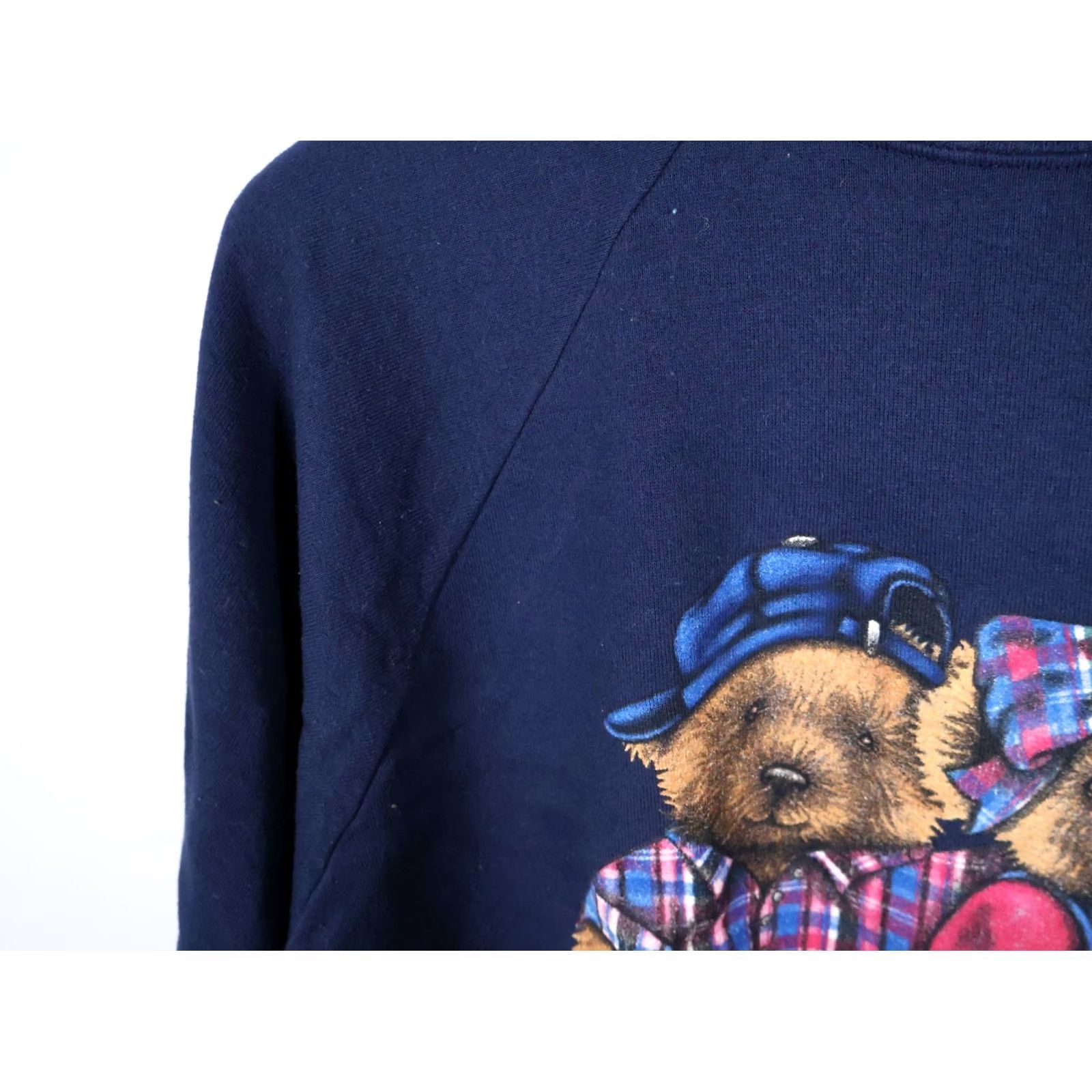 Hanes Hanes Vintage Teddy Bear Sweatshirt Raglan Sleeve XL Dark Blue Crewneck VTG Mens Womens Unisex Sweatshirt Size XL / US 12-14 / IT 48-50 - 4 Thumbnail