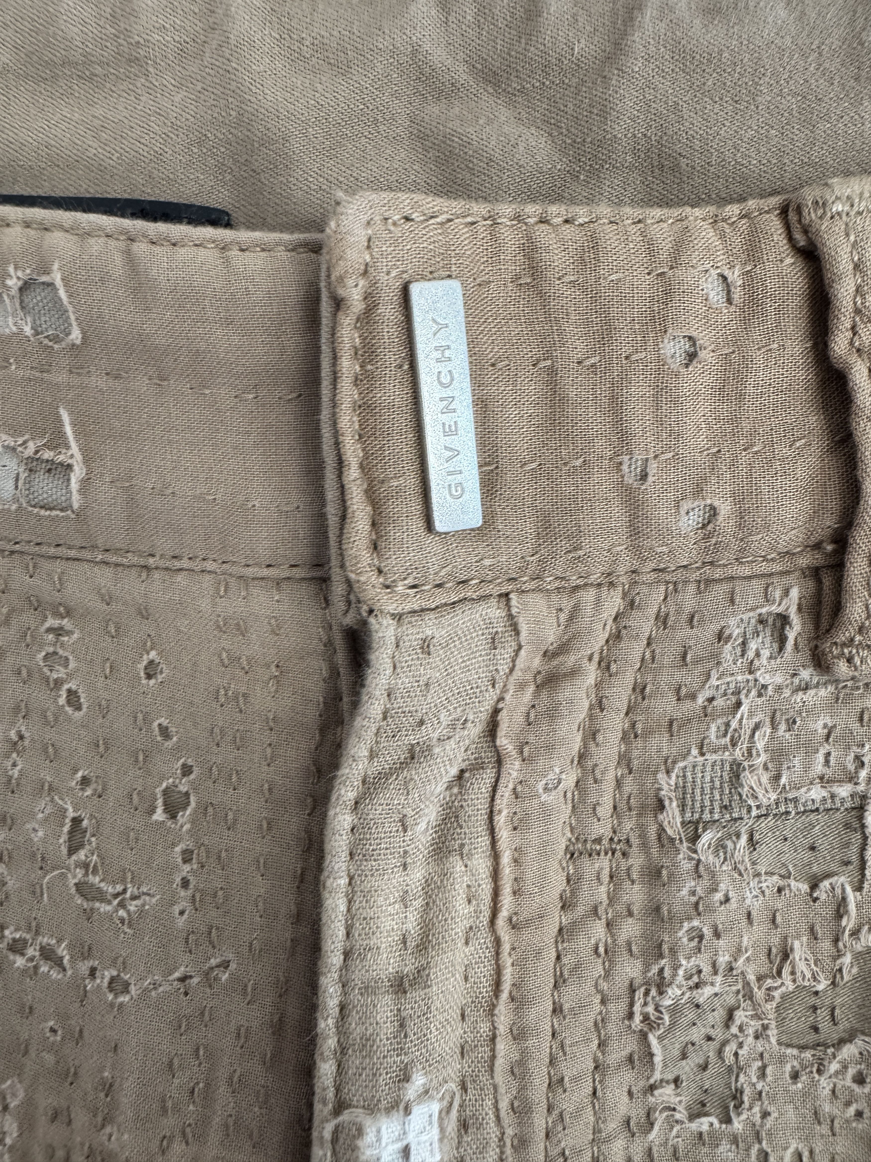 Givenchy Beige Boro Jeans Size US 31 - 9 Thumbnail