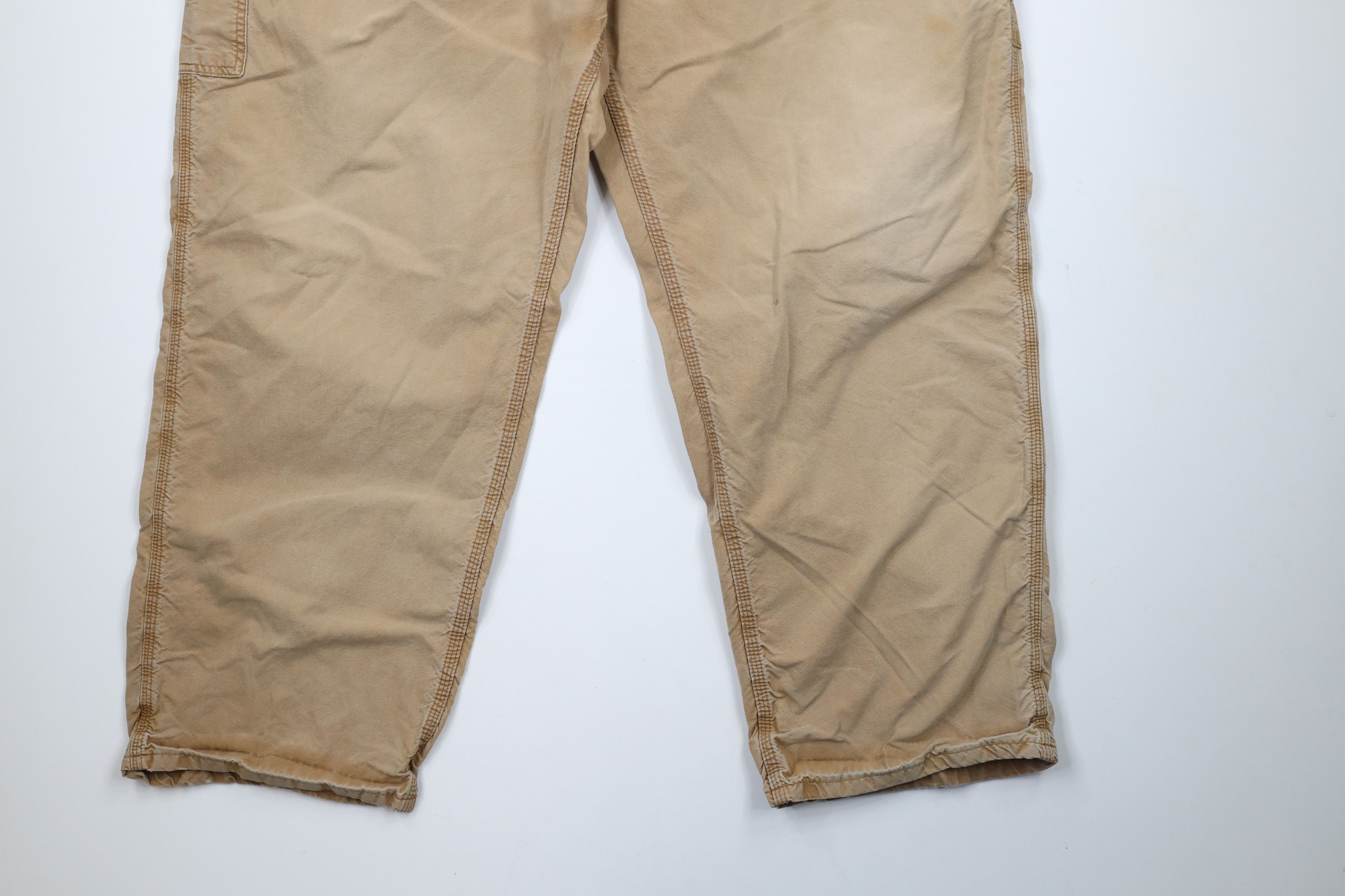 Carhartt × Vintage Vintage Carhartt Out Wide Leg Dungaree Pants Duck Brown Size US 44 / EU 60 - 4 Thumbnail