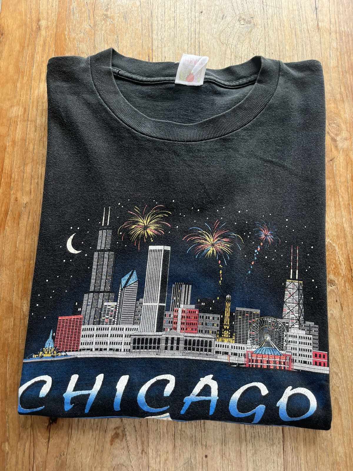 Vintage Vintage Chicago Illinois City Art T-shirt Size US XL / EU 56 / 4 - 1 Thumbnail