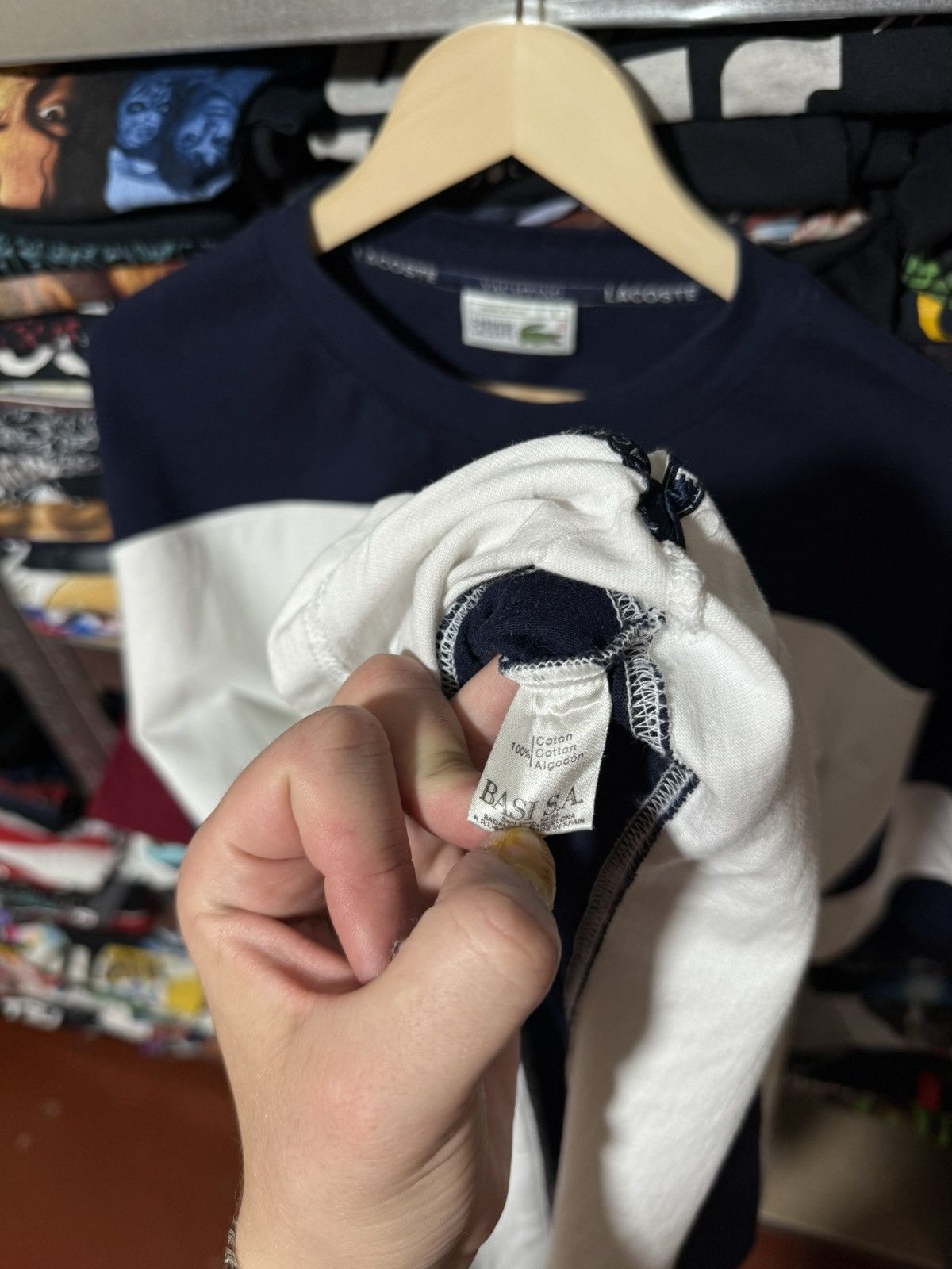 Lacoste × Vintage Vintage 90s Lacoste Yachting T-Shirt Made In Spain Y2K HYPE Size US XXL / EU 58 / 5 - 6 Thumbnail